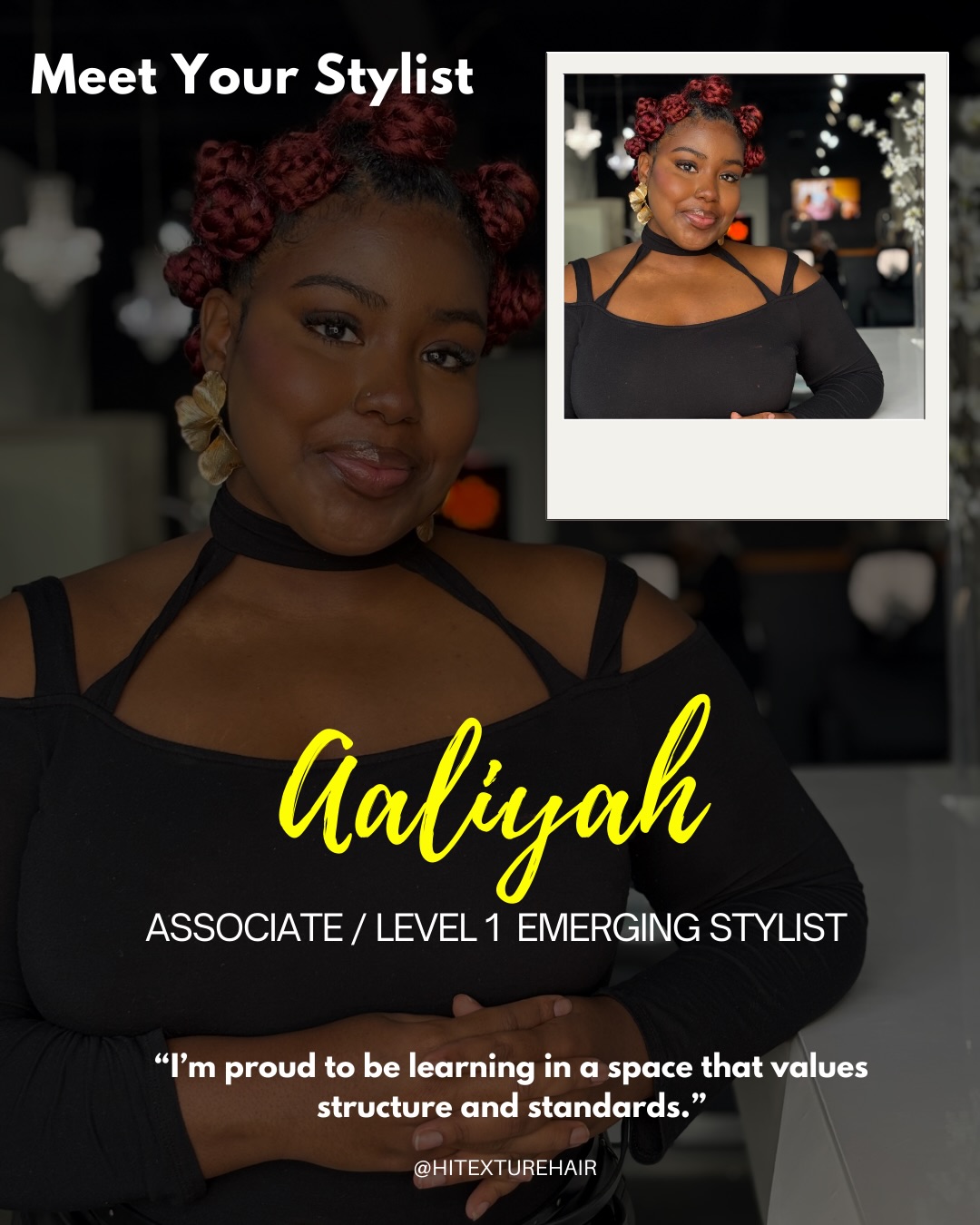 Ready to meet your stylist? Our team is built with intention. From emerging stylists perfecting their craft to seasoned professionals delivering transformative results, every guest experience is structured, elevated, and aligned with our vision.
When you sit in our chairs, you’re not guessing.
You’re guided.
Drop a 💛 and let us know what you’re booking next.
#MeetTheTeam #HiTexture #TextureExperts #LuxuryTexture