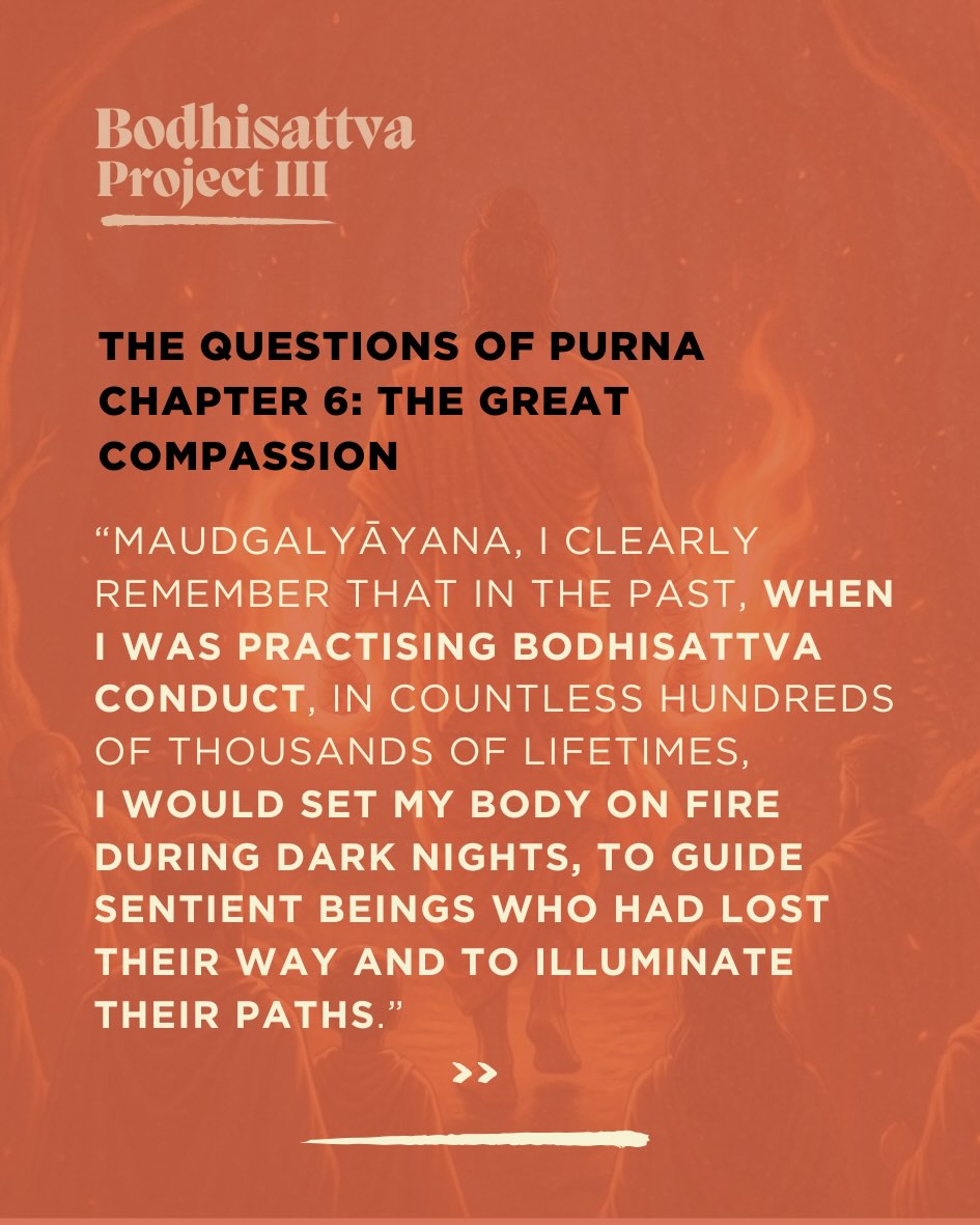 Have you heard about the compassionate acts the Buddha performed for the sake of sentient beings?
Join us in the Bodhisattva Project 3 and receive teachings on "The way of the bodhisattva" from @dotulku Rinpoche. Starting this Friday, feb 13th!
Registration link in our bio!
You can find the sutra "The question of Purna" translated on the @translate84000 website!