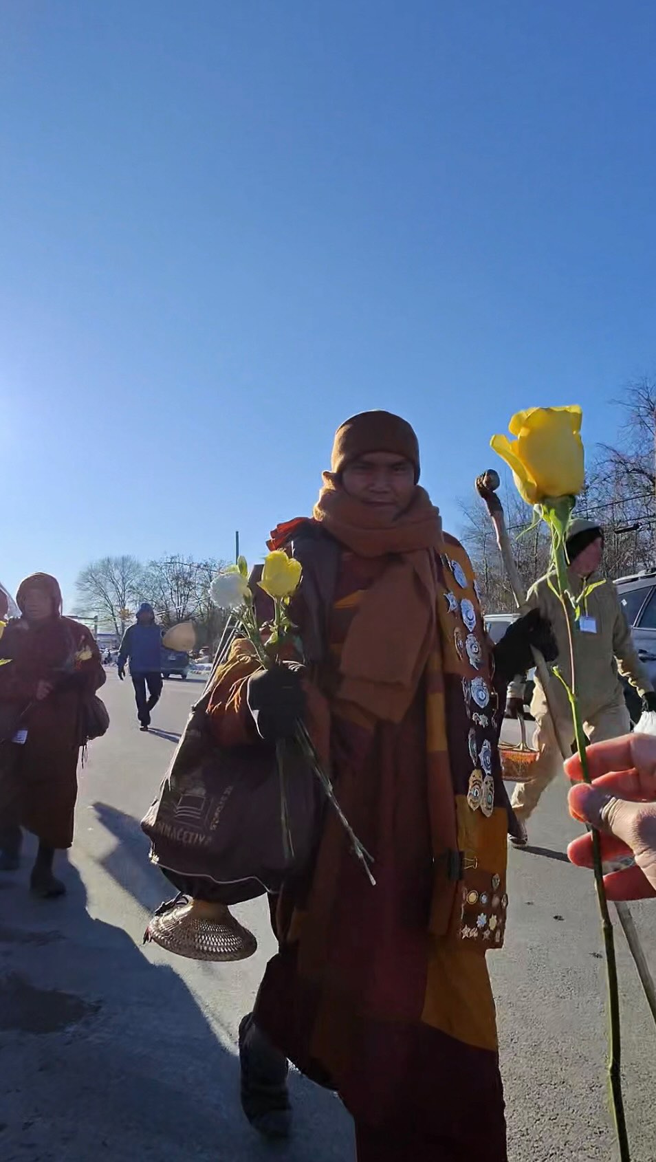 Day 106 of their journey. I was humbled to witness “The Walk for Peace” with my daughter. The Buddhist monk has walked over 2,000 miles-from Fort Worth, Texas toward Washington, D.C.—leading a “Walk for Peace” across America. Month after month, through scorching heat and freezing rain, Together they have carried one simple message: peace and compassion can heal our broken world. Seeing this in person truly hit 🙏🏼#thewalkofpeace #peaceandlove #walkforpeace