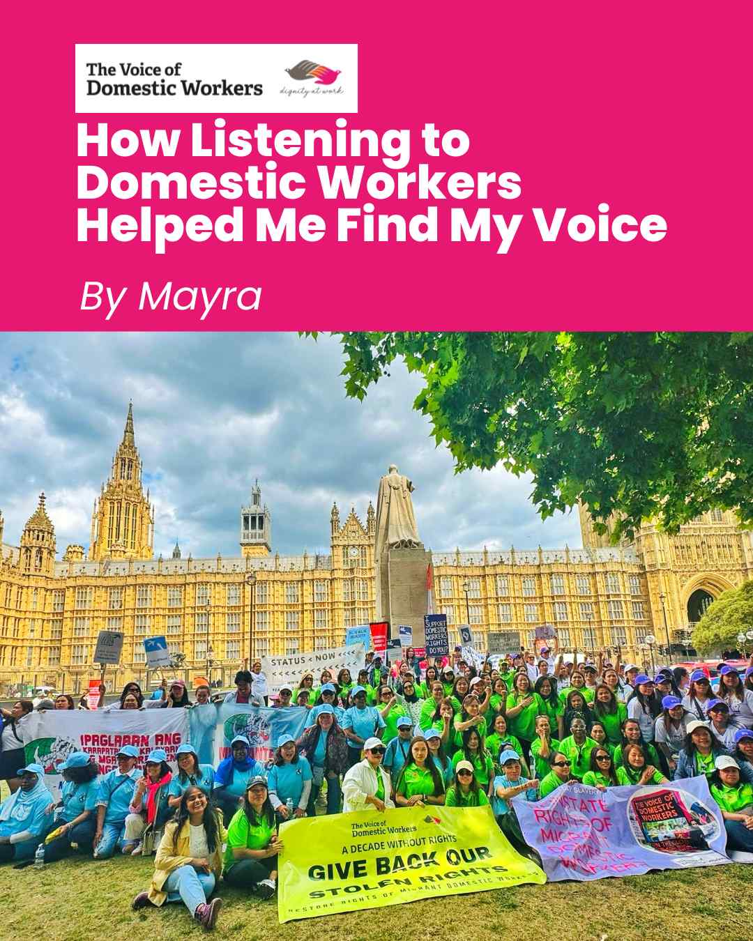 Do you remember “Finding My Voice with The Voice of Domestic Workers”? A heartfelt journey of courage, self-discovery, and empowerment that reminds us how powerful it is when someone finally feels heard. #VODW, so many domestic workers have found confidence, support, and a community that uplifts them and this story continues to inspire. Let this story remind you that every voice matters, especially when shared with others who listen and stand with you.
Read it again and be inspired: https://www.rfr.bz/i680b19
#HopeInAction #DomesticWorkersMatter #EmpowerEveryVoice #VODW