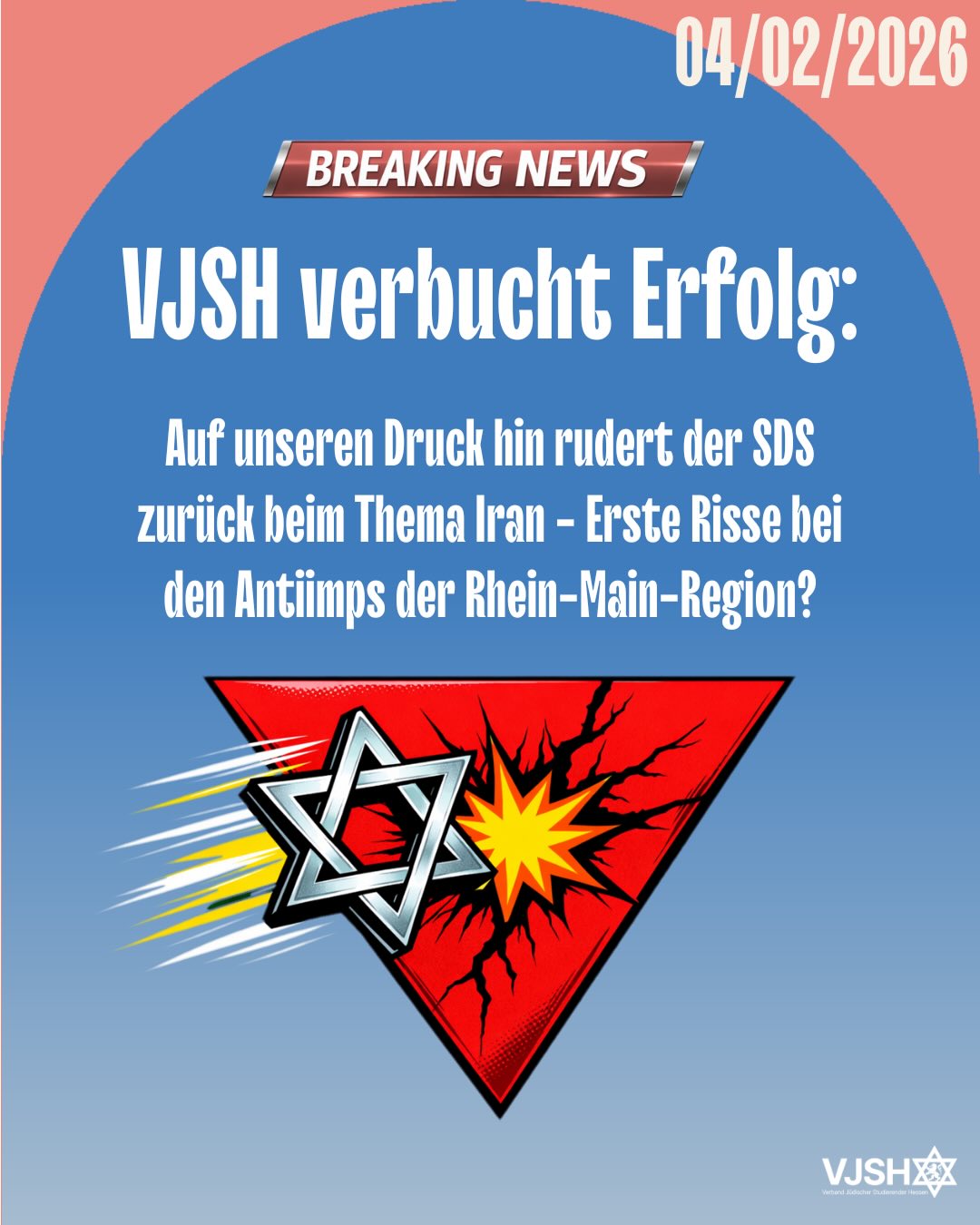 🔥 Erfolg durch Druck: Die Fassade bröckelt!
Nach unserer Aufklärungskampagne rudern S4P & SDS Frankfurt beim Thema Iran plötzlich zurück. Während das intern für massives Chaos sorgt, bleibt der Kurswechsel für uns heuchlerisch: Die personellen Verflechtungen bleiben und eine klare Distanzierung von der Hamas fehlt weiterhin.
Was wir daraus lernen: Unsere gemeinsame Allyship wirkt. Wir lassen nicht locker und stehen weiter gegen Antisemitismus, Islamismus und jede Form von Unterdrückung! ✡️🤝
#VJSH #Frankfurt #FreeIran #Solidarität #Allyship