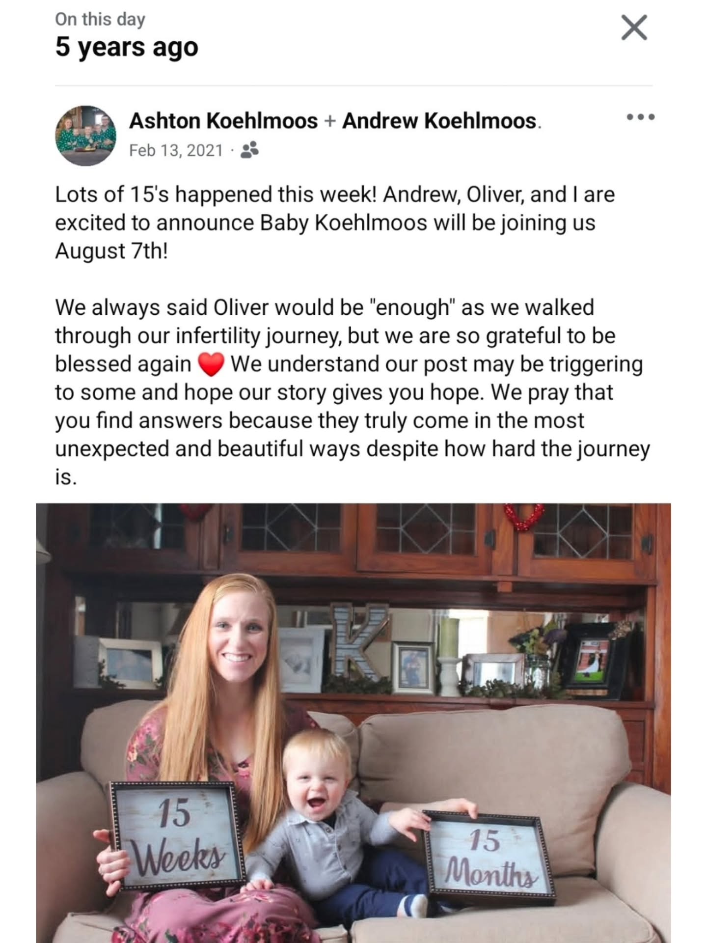 And so it begins...the anniversary dates surrounding Gabriel's birth 💙
I don't know what I can't believe more....that he has been gone 5 years or that he isn't here.
To be honest though, I have a really hard time remembering the dates around Gabriel's birth. Even his birthday I have to really stop and think about what day it is getting it wrong many times.
And it isn't because I don't want to or make myself forget. I actually try SO hard to remember, but trauma prevents me from remembering accurately.
If it's as though my body is protecting itself which I've learned is very common whenever the body experiences a traumatic event.
This used to bother me because I begged, pleaded even, for my body to remember because not remembering felt like I was failing him.
But I don't let thos bother me as much any more and instead try to extend grace. Because I've learned forgetting is my body's response to trauma and how it protects itself. How could I be mad at that?
So if it wasn't for FB memories reminding me that we announced to the world we were expecting...I know I would forget.
And while many don't want to remember, I do.
This day was the last day I heard his little heart thump away like a little horse on my home doppler as I wanted to double check before we shared our happy news.
I NEVER imagined that would be the last time.
And what I wouldn't give today to go back to that moment on my bed and tell myself to lay there longer and soak it all in knowing that just 9 days later....it would no longer be beating.
Be Resilient Mama!
#pregnancylossjourney #pregnancyloss #2ndtrimesterloss #pregnancylossawareness #stillbornstillloved