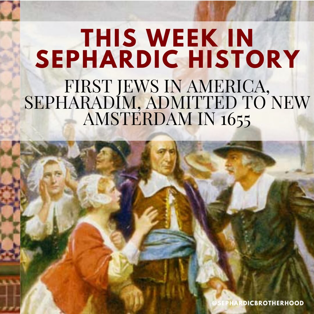 #thisweekinsephardichistory: The first Jews in North America, Sepharadim from Amsterdam via Recife, Brazil, are formally admitted to the Colony of New Amsterdam (today’s New York). Swipe to learn more about why these Jews came to the New World, what they were escaping, and how they are still around today!
.
.
.
.
.
#Sephardic #Sephardi #Sefardi #Sfardi Sepharadi