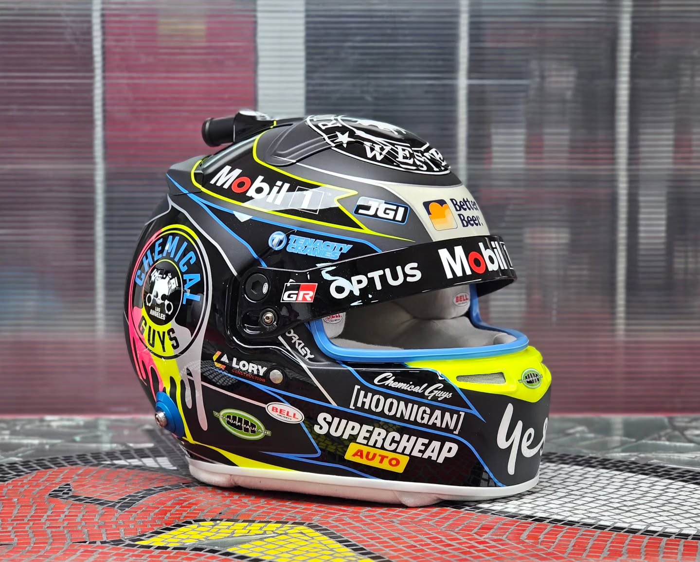 @chazmozzie 2026 helmet. The champ's ready for action! @walkinshawtwgracing @antman_custom_trix @revracegear @ellismanagement