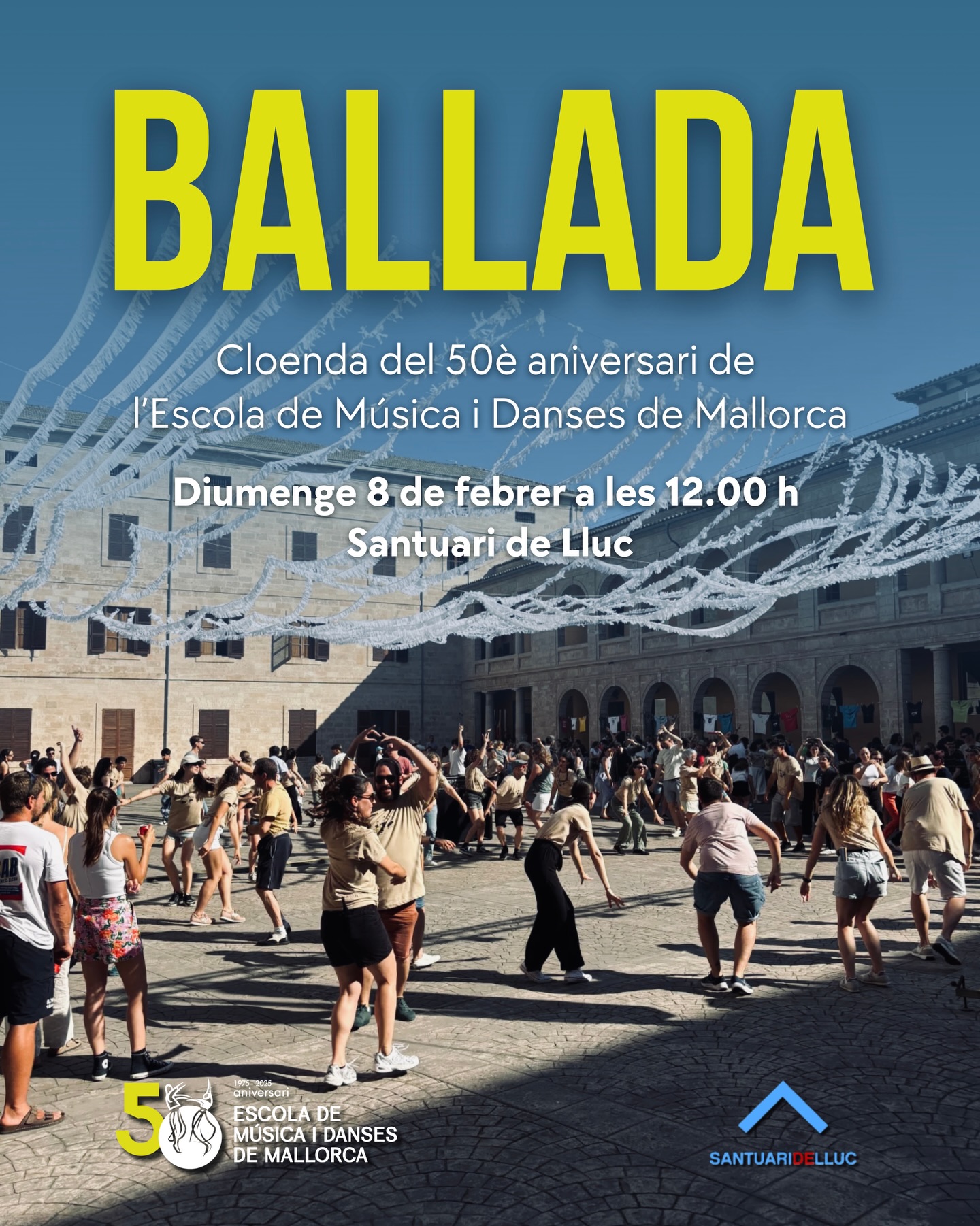 Amb aquesta ballada, posam punt final a l’any del 50è aniversari… (malgrat que encara queda qualque sorpresa, hehehe).
Hi ha pla B per si plou.
Vos esperam a Lluc 😊