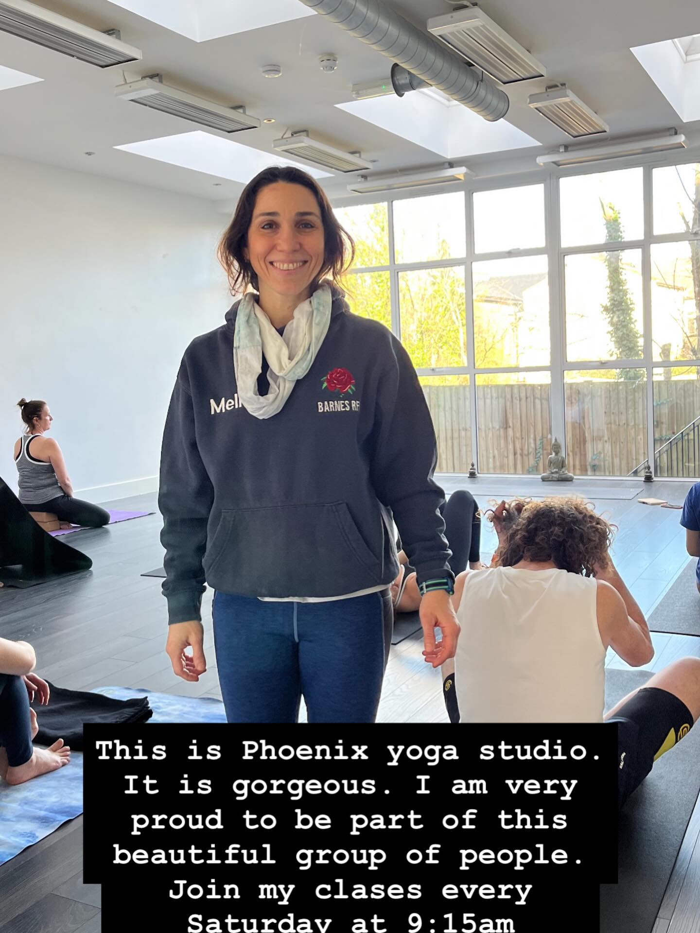 This is Phoenix 🧘♀️the place where I practice with my friends☺️I have a class on Saturdays at 9:15 am where we flow, we breath and meditate . Namaste! Gracias!