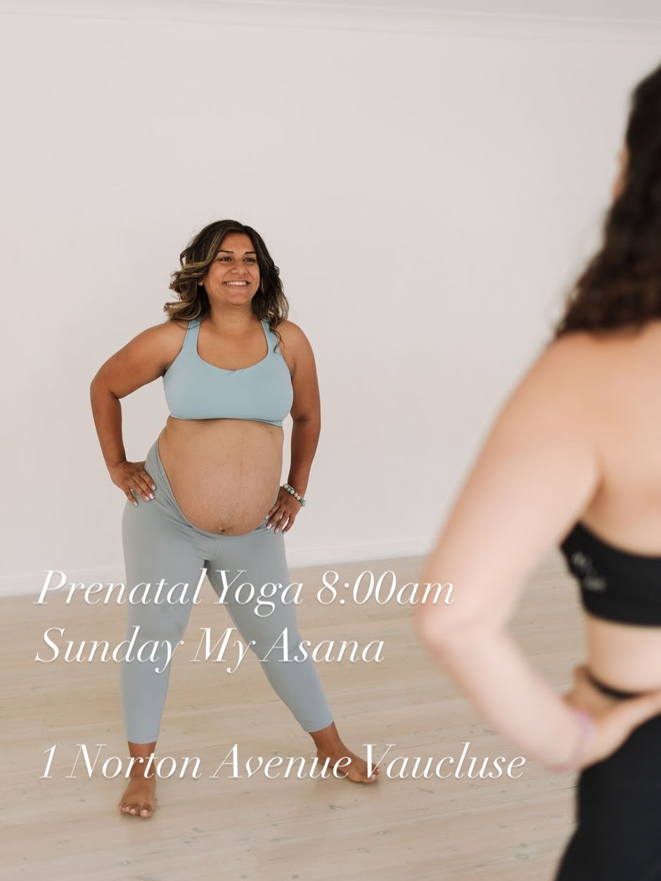 🤰🏻New Class Alert 🤰🏻Prenatal Yoga every Sunday at 8:00am. This class covers so much. Yes you will learn to exercise during pregnancy safely, yes it will help you with those aches and pains common as your body grows and changes to make room for your growing baby . Yes we will talk about baby positions, breath for labour and all the birth prep jazz. But that is not what makes this class unique. We use the beautiful structure of the yoga class to begin to practice the real juice of Yoga. We begin to observe what are our attachments, our patterns, what are our beliefs around what it means to be a good mamma. We learn to use our breath, and we learn to sit in discomfort. If pregnancy and motherhood has taught me anything it’s that sometimes we plan and try to control and life or baby has something else in mind for us. Prenatal Yoga teaches us how to use our breath and engage our muscles and release our pelvic floor AND it teaches us how to soften our hearts, how to ask for help and how to think about our boundaries. I love teaching this class. I hope to see you on the mat and to walk alongside you during your blooming and becoming. 💛Tal 💛