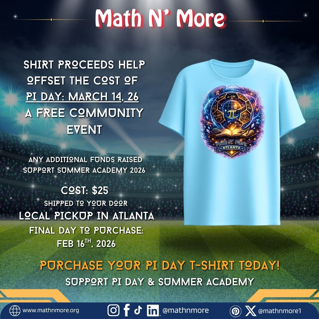 Halfway there 👕
Thanks for all the love so far.
Final week to grab your Pi Day shirt. Orders close Feb 16.
🛒 Link in bio
#MathNMore #PiDay #MathIsLife #MathCommunity #STEM #GiveBack
