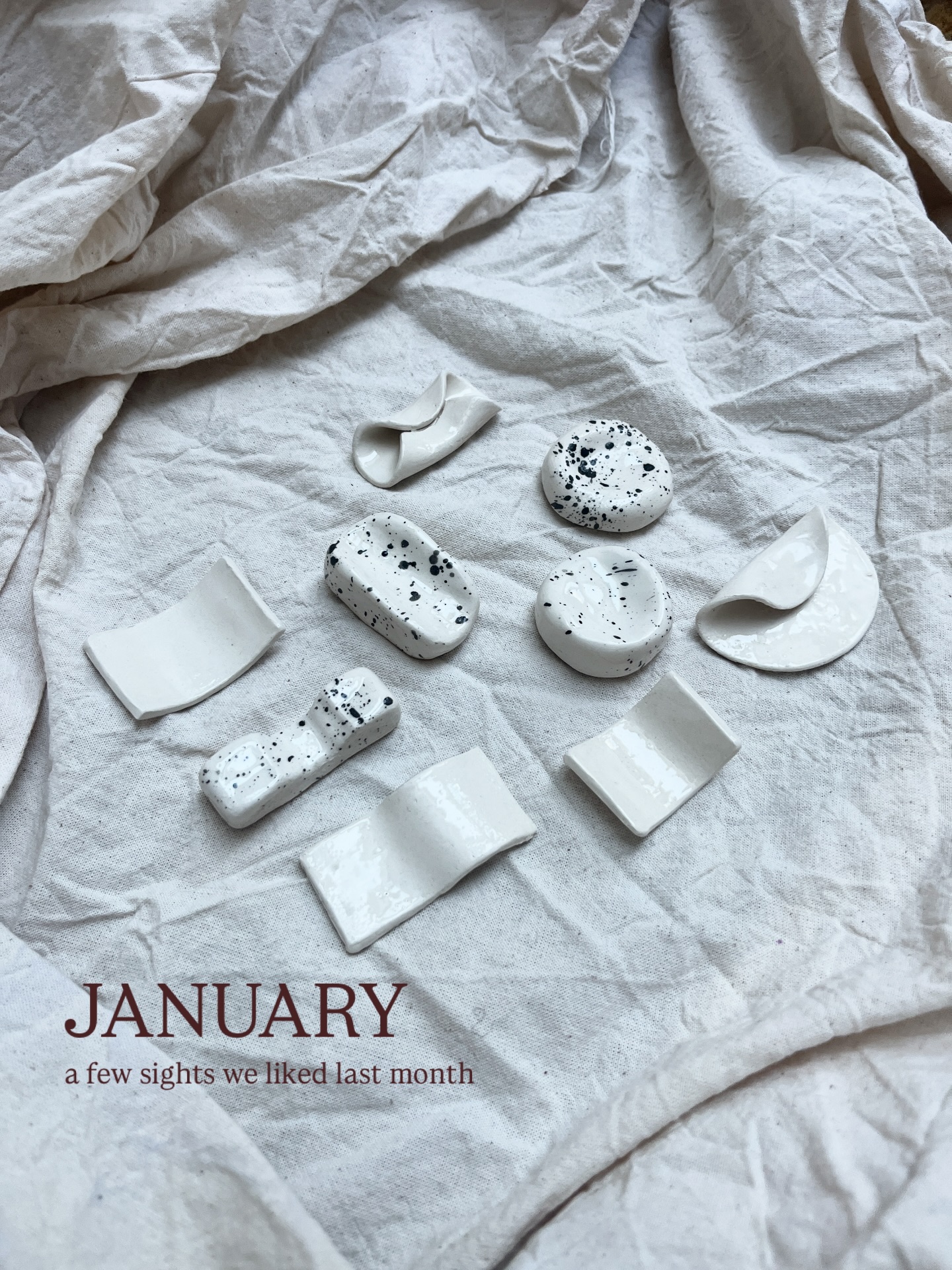 Our own version of a January dump 📷
Last month looked a little different to normal (which we find ourselves saying a lot over here!), with: ramen workshop prep, product photoshoots, branding updates and a packed trip to Paris.
1. @lonelymouthuk workshop prep - minimal chopstick rest samples (big love for the dainty folded rests)
2/3/4. Photoshoots, styling and nautral lighting (lil sneak peek at one of the products we’ll be debuting just before Valentine’s Day 🤌🏿
5/6/7. Solo trip to @maisonetobjet as a new company on their MOM platform plus prepping for our future exhibition at the show 🥂
8/9. January lighting adding a slightly gothic filter to product updates for new stockists
10. Jet black samples ready for sgraffito for our ramen bowl workshop.
11. All the diversity in ramen bowls produced at our first ramen workshop
February’s a shorter one but we’re ready for more sun and more making 🤌🏿
#january #januarydump #workshop #potterystudio #designstudio