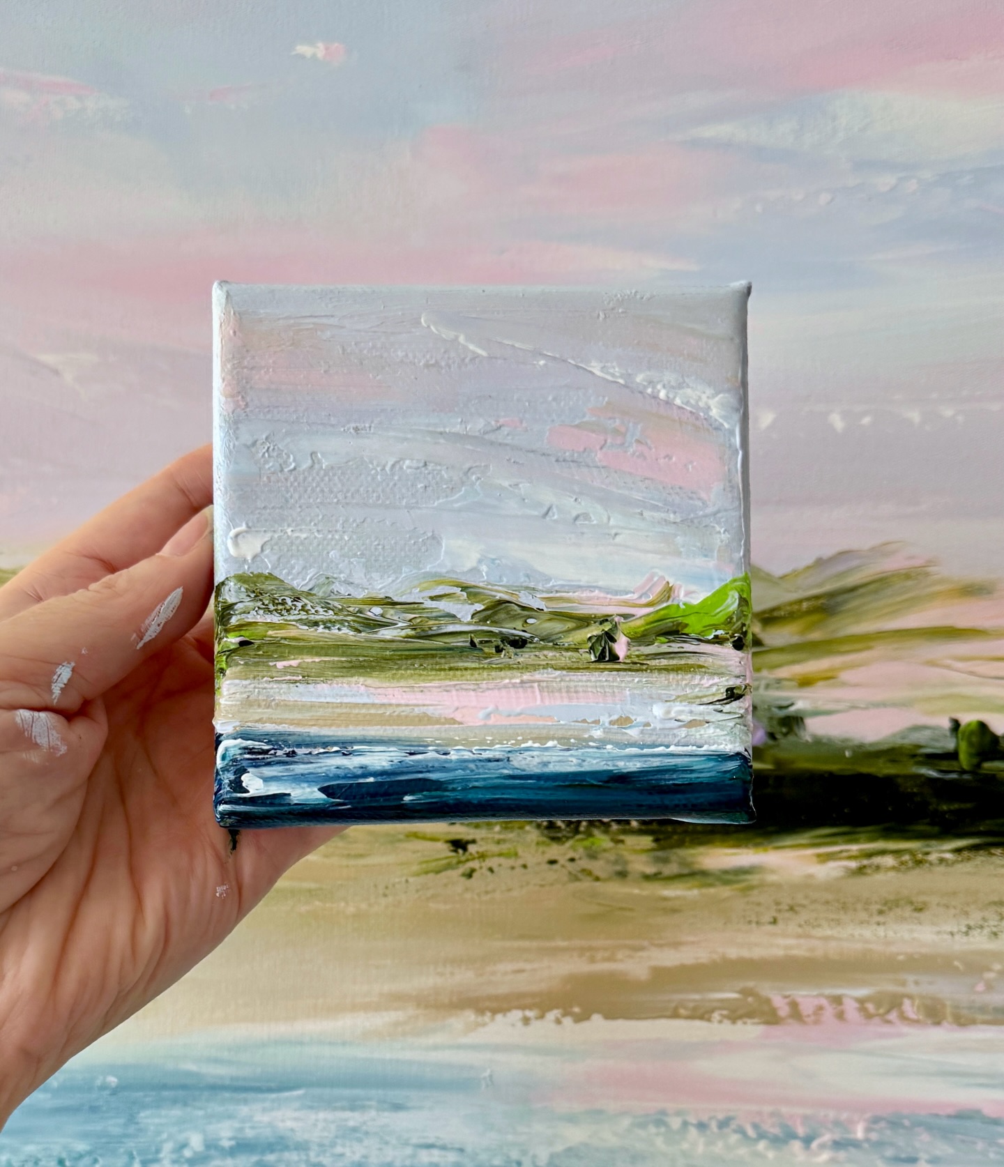 Sharing another mini created from the leftover paint of a biggie. I’m sadly having to take an unexpected break from the studio. 😔 My darling hubby had a medical emergency last week, which has quickly turned our ‘normal’ upside down.
We’re still adjusting to what the immediate future looks like - still navigating scans and tests and appointments and the cause, so I won’t be posting as regularly for the next little while.
Thankfully my little studio is at home so I should soon be able to snatch some time here and there to paint - as a form of therapy more than anything else. 🙏🏻
My February release of new work will also be delayed, but I will keep you posted as the month goes on. Subscribers…keep an eye on your inbox, I’m hoping to get an update to you soon with a new release date.
For now, thanks for your understanding if I have to take a couple of days longer to ship any sold artworks, and a little longer to respond to DM’s, emails, etc. ☺️
#smallart #minipaintings #aussieartist #paletteknifepainting #artastherapy