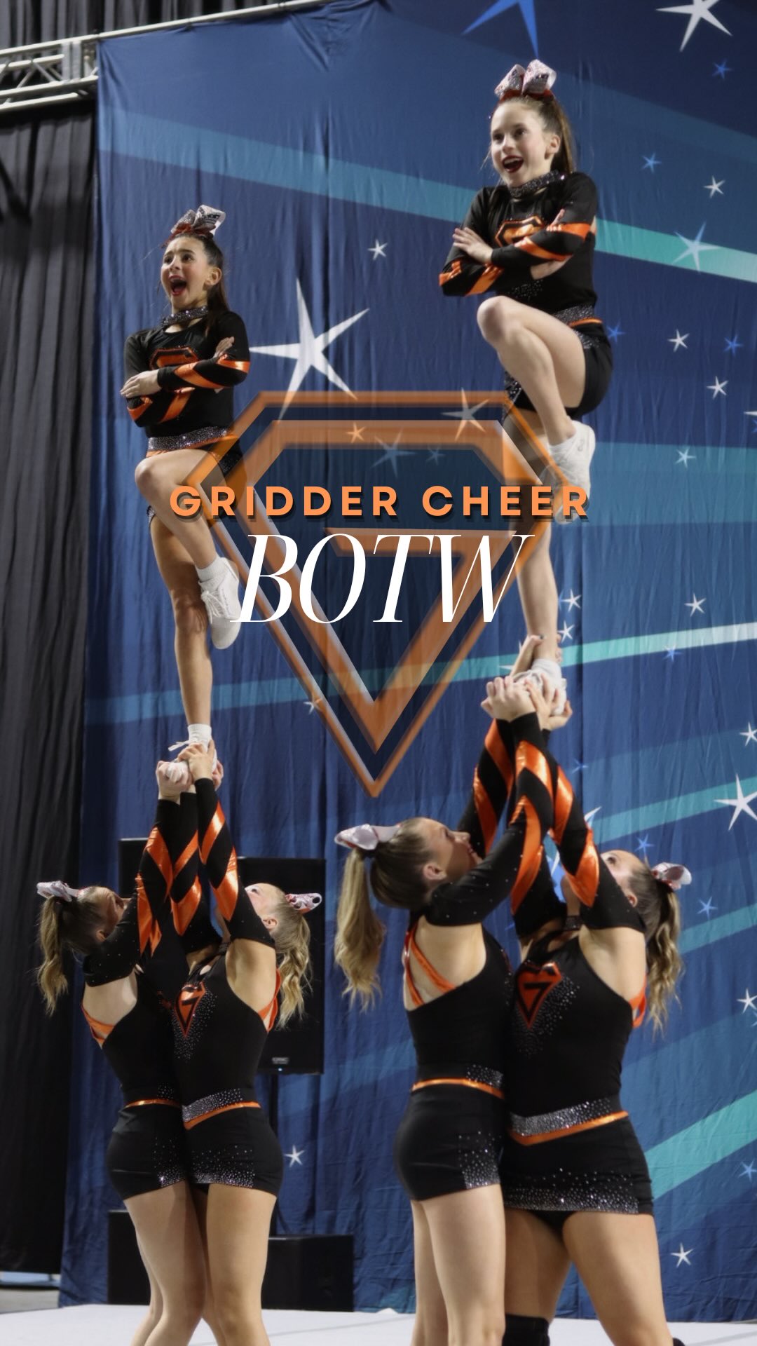 There is nothing better than watching hard work walk onto the competition floor. BOTW was our first stop and we couldn’t be more proud of these athletes — their courage, their teamwork, their energy🧡
#sask#cheer#canada#gridderscheer#griddersgym