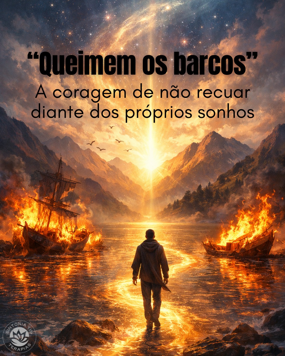 Nem sempre avançar exige força externa. Às vezes, exige coragem interna para não recuar. “Queimar os barcos” é reconhecer a força do antigo campo e, ainda assim, escolher o novo. Um convite à autorresponsabilidade, à consciência e à fidelidade aos próprios sonhos.
O texto completo está disponível no blog:
https://www.sintoniayinterapias.com/blog
Acesse pelo link na bio.
Ou leia diretamente em:
https://www.sintoniayinterapias.com/post/queimem-os-barcos
🔥
Sintonia Yin Terapias – Aqui é um cantinho de amor e autoconhecimento
• Sensei Aline Keny
Mestra em Reiki e Terapeuta Integrativa, especialista em autoconsciência, espiritualidade, saúde, equilíbrio e bem-estar.
Atendimentos Online e/ou Presenciais em Brasília
📍 SCN – Quadra 04, Bloco B. Edifício Varig – Asa Norte. Brasília (DF)