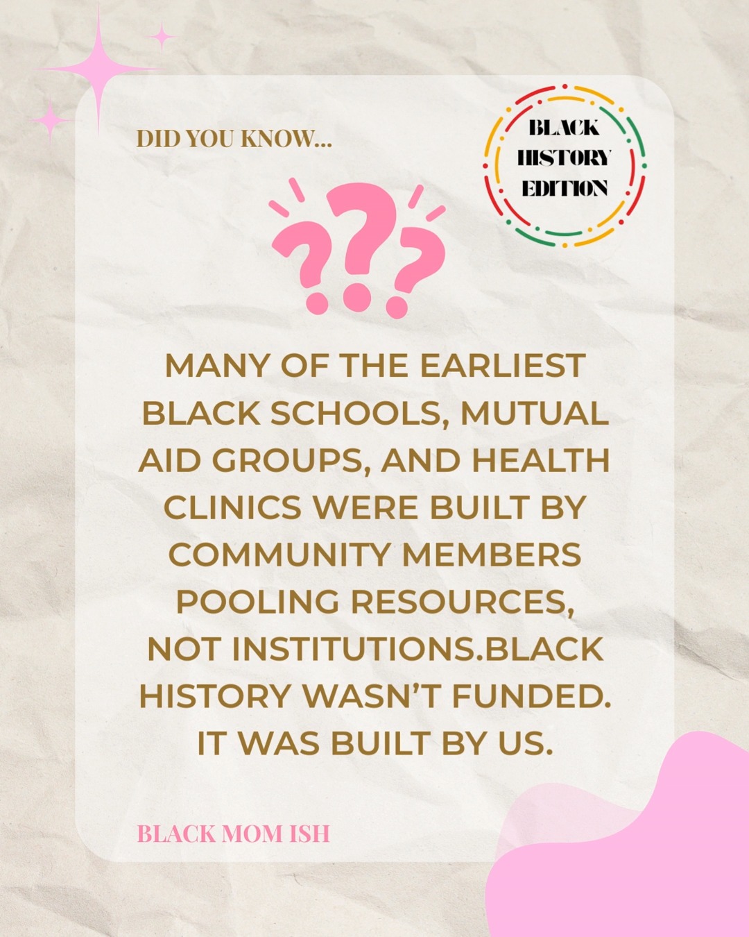 Black History is BUILT BY US!
#blackhistory #blackhistory365 #blackmomish #builtbyus