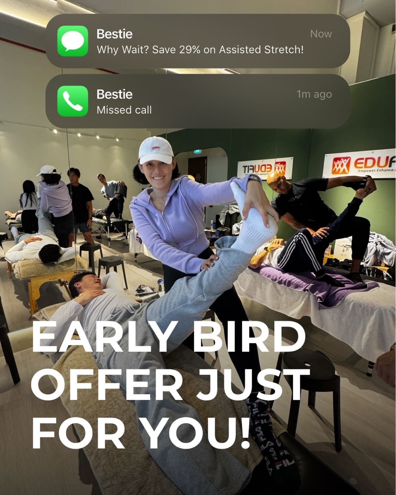 🌟 Master Assisted Stretching 🌟
Enhance mobility, reduce tension, and elevate overall wellness through effective assisted stretching techniques. Ideal for fitness professionals, manual therapists, and wellness enthusiasts ready to upgrade their skillset.
✅ Why Join?
• SkillsFuture Credit & UTAP eligible
• Practical, hands-on techniques you can apply immediately
• Expand your professional value and career opportunities
🚨 Limited slots available
👉 Invest in yourself and take your skills to the next level.
🗓️ 4 & 5 April 2026
🔗 https://fitasia.sg/courses/assisted-stretching/
#SkillsFutureEligible #AssistedStretching #LifelongLearning #SingaporeCourses #HealthAndWellness