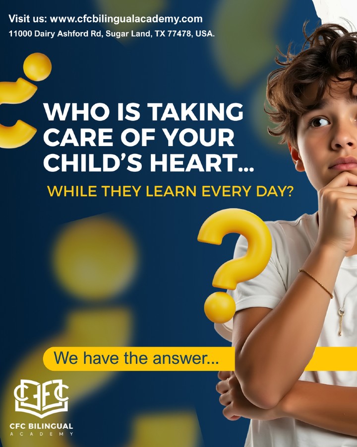 At CFC Bilingual Academy, we believe education isn't just about teaching subjects; it’s about shaping hearts.
Starting today, you can choose an environment where your child learns to:
Grow in faith.
Respect and love others.
Discover their purpose.
Learn in a safe, bilingual environment.
The opportunity you’ve been waiting for is here!
📍 OPEN HOUSE: February 13th. ⏰
Time: 12:30 PM to 3:30 PM.
🏠 Location: 11000 Dairy Ashford Rd, Sugar Land, TX 77478.
Enrollment is now open. Don’t miss the chance to meet our team and see what makes CFC different. We can’t wait to welcome your family!
Comment "VISIT" below to receive all the Open House details via DM, or click the link in our bio to start the enrollment process today! 📲
#CFCBA #SugarLandSchools #ChristianEducation #BilingualAcademy #ShapingHearts #OpenHouse #EnrollmentOpe