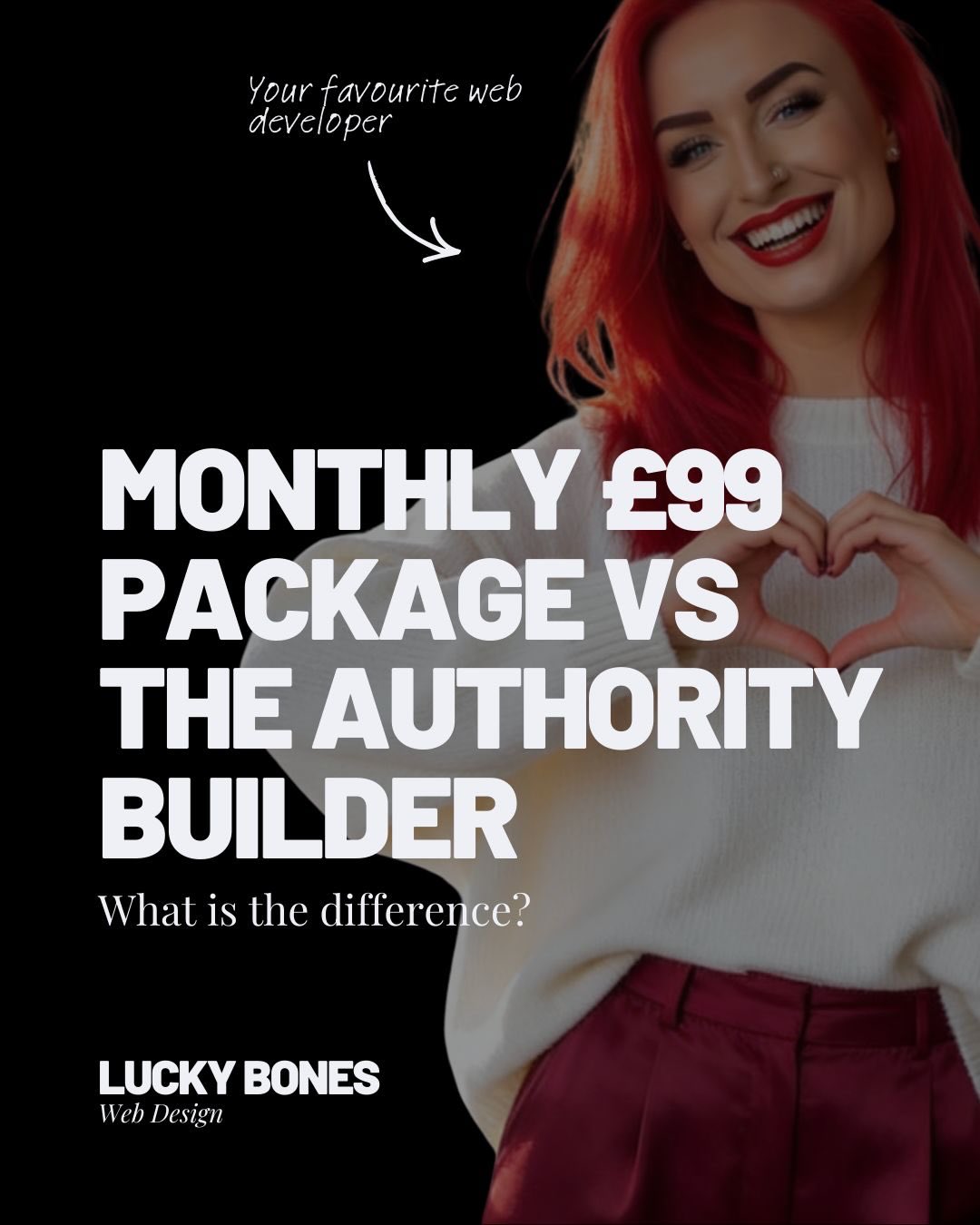 I keep being asked what the real difference is between our £99 per month website and our Authority Builder package.
So let’s make it stupidly clear.
✨ £99 per month website package
This is for founders who need a proper website without nuking their cashflow.
You get:
→ 5 fully custom pages (Home, About, Services, Blog, Contact)
→ Built on Wix Studio
→ Hosting included
→ Custom design (not a template)
→ Up to 5 sections per page
→ Basic SEO setup
→ Total cost over the term = £2,000
This is about giving small businesses a professional, strategic online presence without needing £2–£5k upfront.
It’s clean.
It’s conversion focused.
It’s built properly.
✨ The Authority Builder – £5,500
This is a completely different level.
This is for founders who are ready to build a brand that actually leads in their space.
You get:
→ Full brand strategy + visual identity
→ Logo and brand system
→ 5 fully custom pages
→ Unlimited sections and page layouts
→ Advanced UX and content structure
→ E-commerce and / or booking systems
→ Deeper SEO foundations
→ Built to scale, sell and position you as the authority
This isn’t just a website.
It’s a full business and brand platform.
The short version?
👉 The £99 per month site gets you online properly.
👉 The Authority Builder positions you as the obvious choice in your industry.
Same studio.
Same strategic build.
Both exist for a reason.
Because not every founder is at the same stage