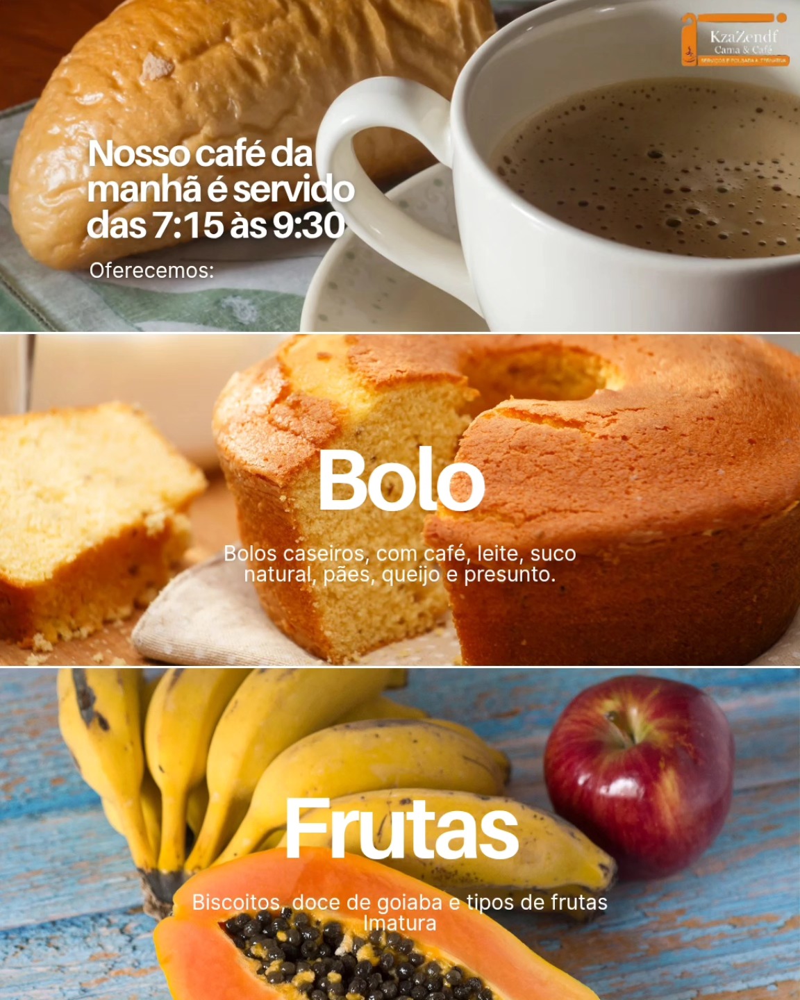 Comece o dia com um café da manhã completo!
Servido das 7h15 às 9h30, oferecemos:
☕ Café, leite e suco natural
🍞 Pães, bolo caseiro, queijo e presunto
🍎 Frutas, biscoitos e doces de goiaba
Tudo preparado para garantir uma boa refeição antes de sair.
#CaféDaManhã #Hospedagem