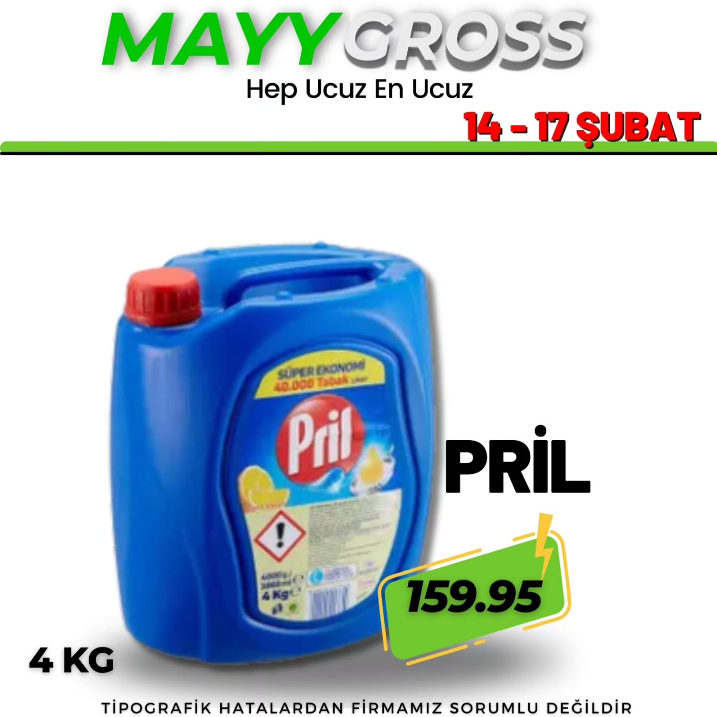 🛒 14-17 ŞUBAT’TA MAYYGROSS FIRSATLARI!
Sofralar bereketlensin, bütçen rahat etsin.
4 gün boyunca seçili ürünlerde büyük indirim!#kırşehir #kaman #manav #mucur#takipci