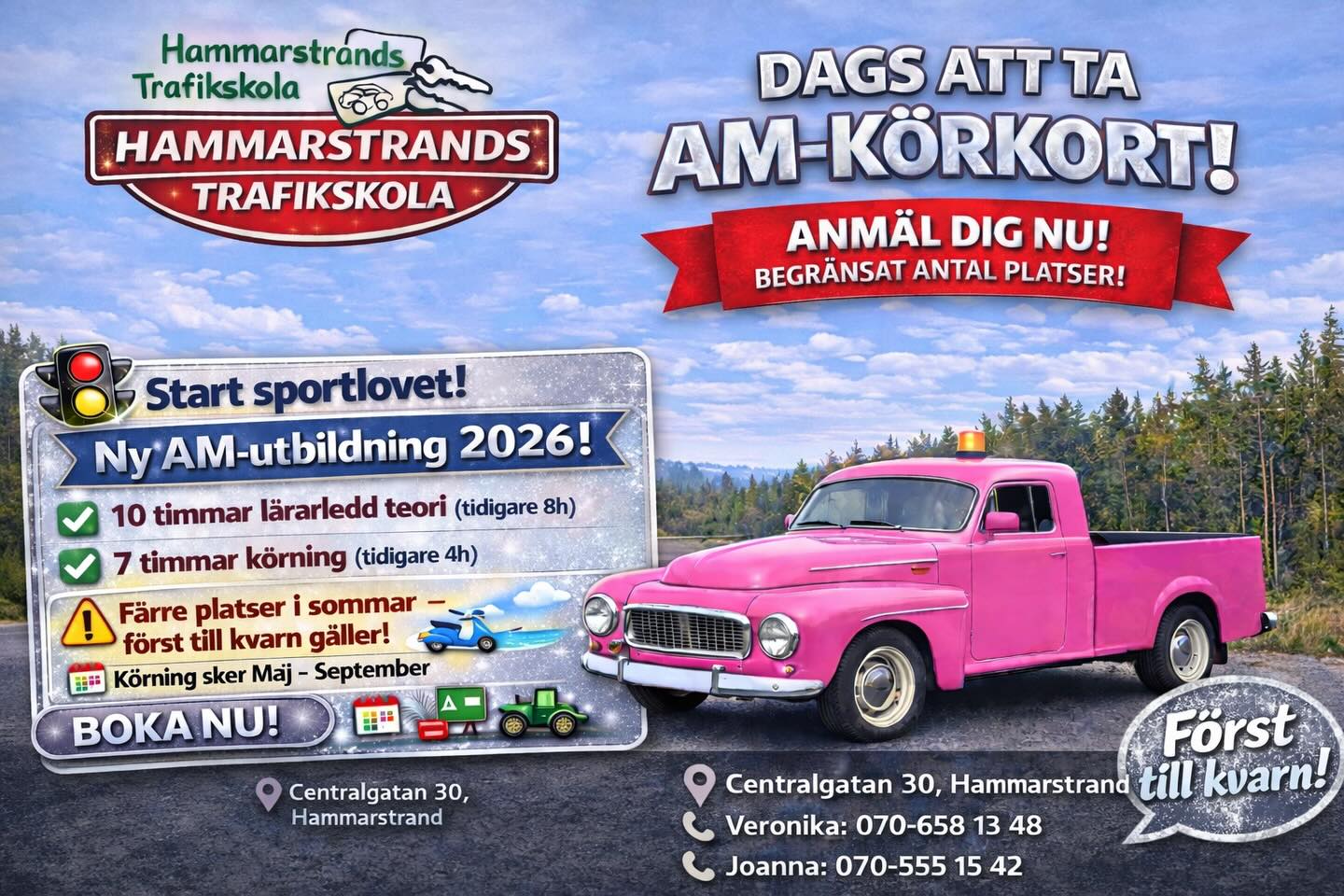 Hör av dig 🤗 #hammarstrandstrafikskola #amutbildning