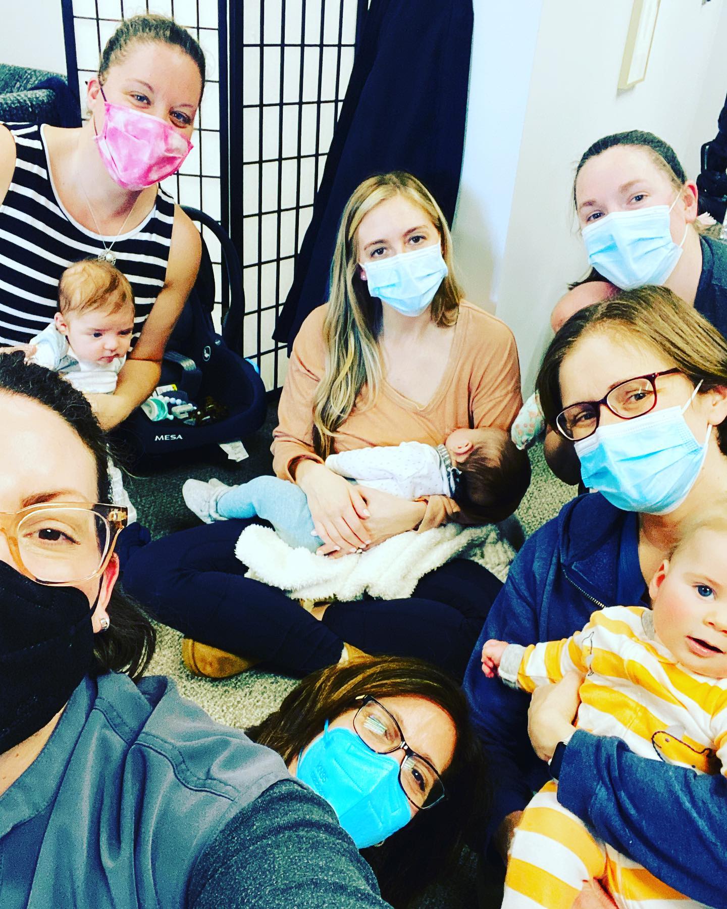 This was so nice, our first covid cozy breastfeeding support group! #babyblissct