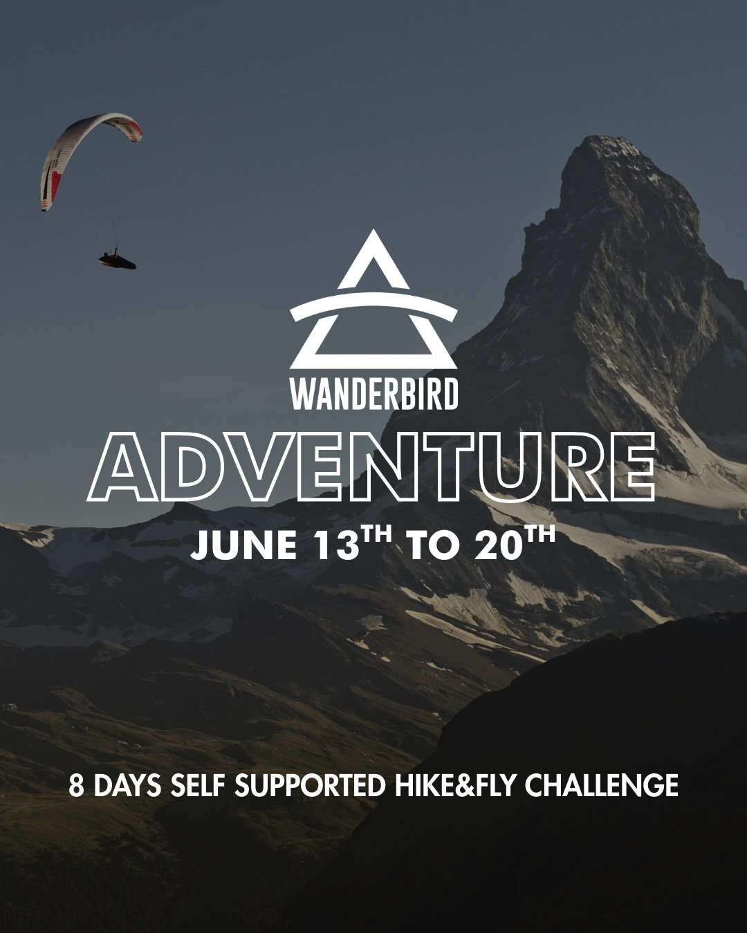 It is time to bring Adventure back to the roots.
Introducing the WANDERBIRD Adventure - an 8 days self-supported hike&fly challenge.
📅 June 13th to 20th 2026
Start and finish is in Westendorf, Austria, followed by the Turnpoint you choose:
FUN: Piz Arina, CH (ca. 300km)
TOUR: Piz Uccello, CH (ca. 500km)
HERO: Matterhorn, CH/IT(ca. 800km)
No rankings, no podiums, just a list of finishers who successfully completed their chosen challenge.
Are you ready to take responsibility and find your path?
👉 Registration opens on March 1st
📄 Find more details on www.wanderbird.io/adventure or via the link in our bio.
#wanderbird #wanderbirdadventure #hikeandfly #findyourpath