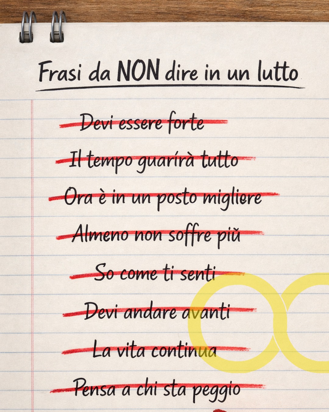 🌧️ La vicinanza nei momenti difficili è fondamentale. Impariamo ad esprimere il nostro sostegno nel modo giusto. Cosa dire o non dire in un lutto.
Siete d'accordo con la nostra analisi?
Se hai subito una perdita quali parole o gesti ti hanno confortato nei momenti di dolore? Condividili con noi! 💬
#ViciniNelDolore #Rispetto #Lutto
#frasidanondire