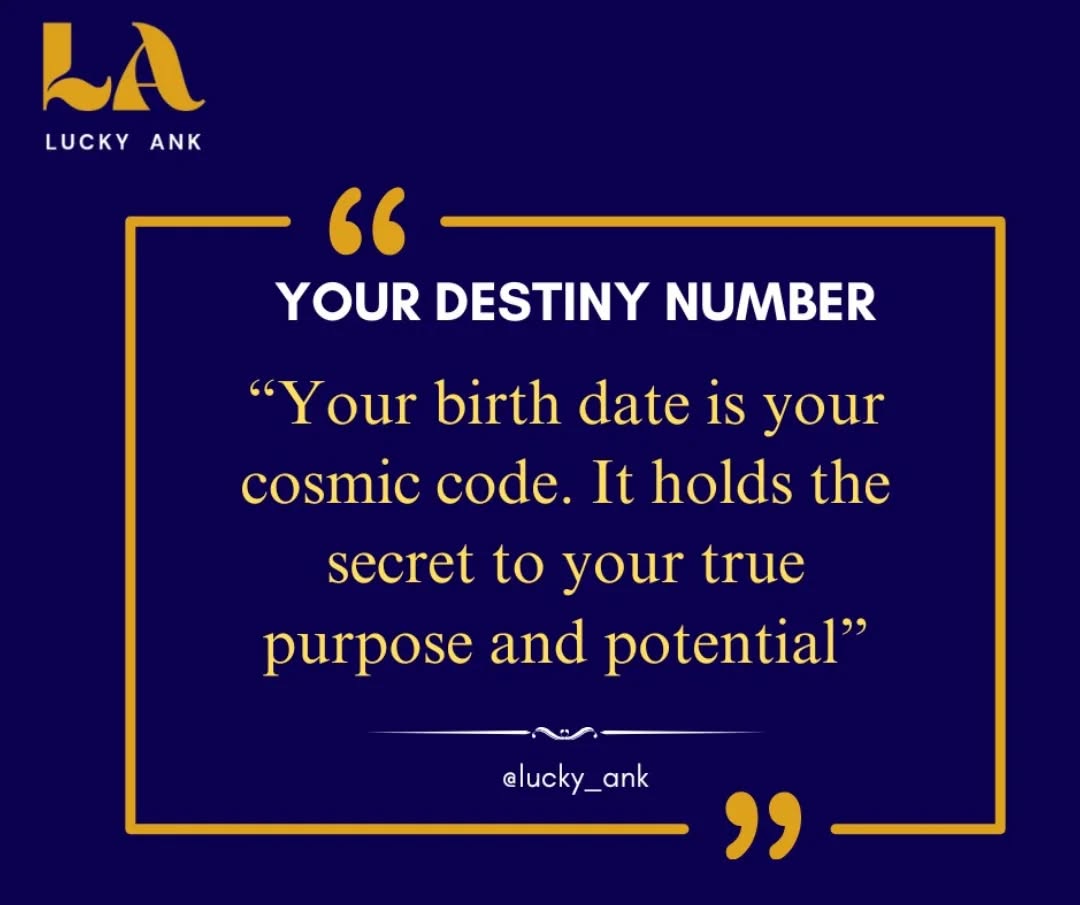 Your birth date isn't just a coincidence—it's your cosmic blueprint! ✨🔢
Did you know that the numbers you carry with you every day from your birth date to your mobile number influence your energy and success?
At @lucky_ank_ , we help you decode these hidden vibrations to unlock your true potential....💫💯
What's your lucky number?
#luckyank #numerlogy #nashikcity #luckynumber #astrology