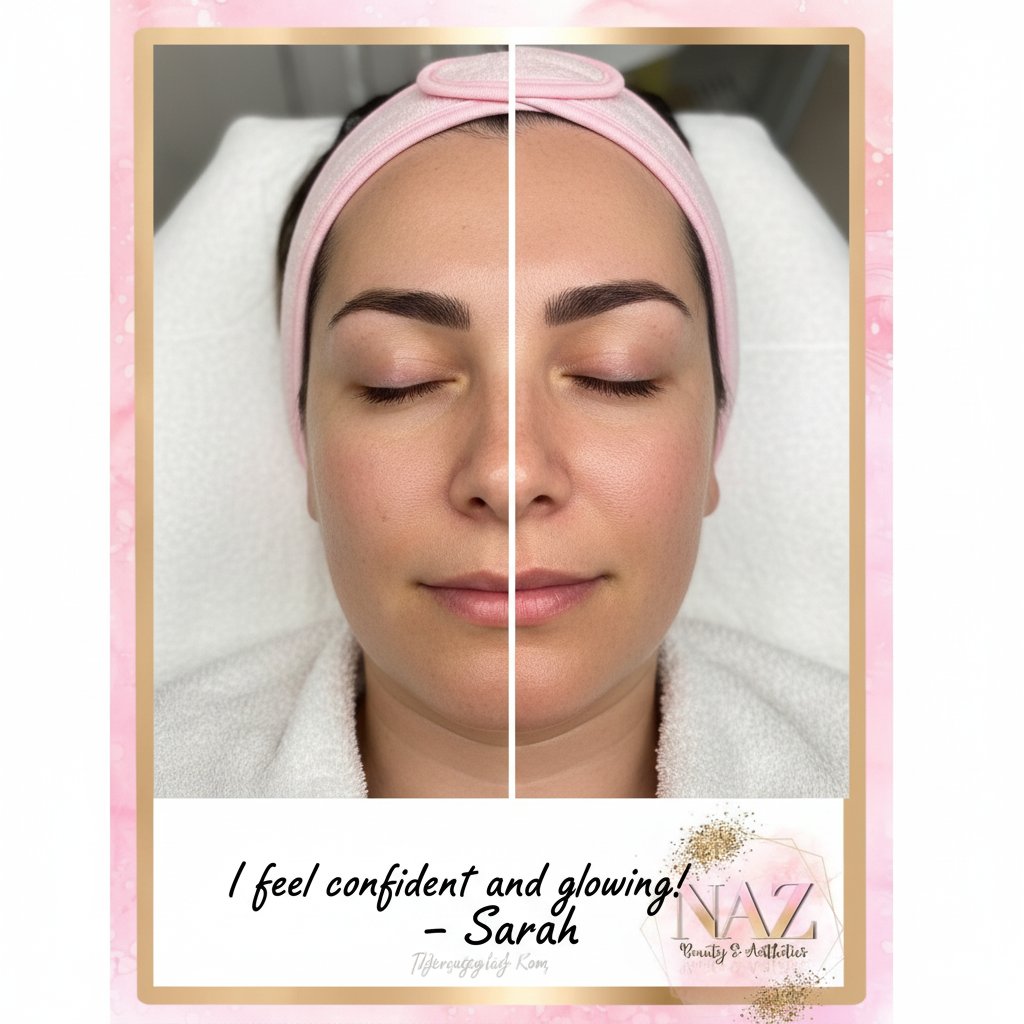 Real results. Real confidence. Real glow.
Swipe to see Sarah’s skin transformation. Imagine your own before and after—what could change for you?
Ready for your glow-up? Book your consultation with Naz today ✨
Naz xx