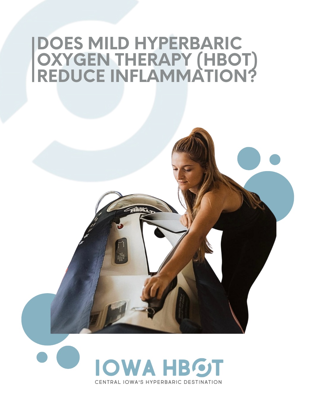 Can mild hyperbaric oxygen therapy help with inflammation?
New research says yes, and the results are pretty exciting.
A recent study found that mild HBOT (1.3 ATA) can significantly reduce key inflammatory markers linked to chronic inflammation, aging, and overall health.
The takeaway? You donโt always need intense pressure to see real, measurable benefits. Mild HBOT can be a gentle yet powerful tool for supporting recovery, immune balance, and long-term wellness.
If inflammation has been holding you back, HBOT may be worth exploring.
Read our latest blog to learn how it works and why it matters ๐ https://www.iowahbot.com/post/does-mild-hyperbaric-oxygen-therapy-hbot-reduce-inflammation
Ready to take the next step? Call us today at 515-421-4018 to schedule a complimentary consultation with our team and see if HBOT is right for you.
#HBOT #InflammationSupport #WellnessJourney #IowaHBOT #HealingFromWithin #OxygenTherapy #HealthSimplified #DSMUSA #DesMoines #CentralIowa