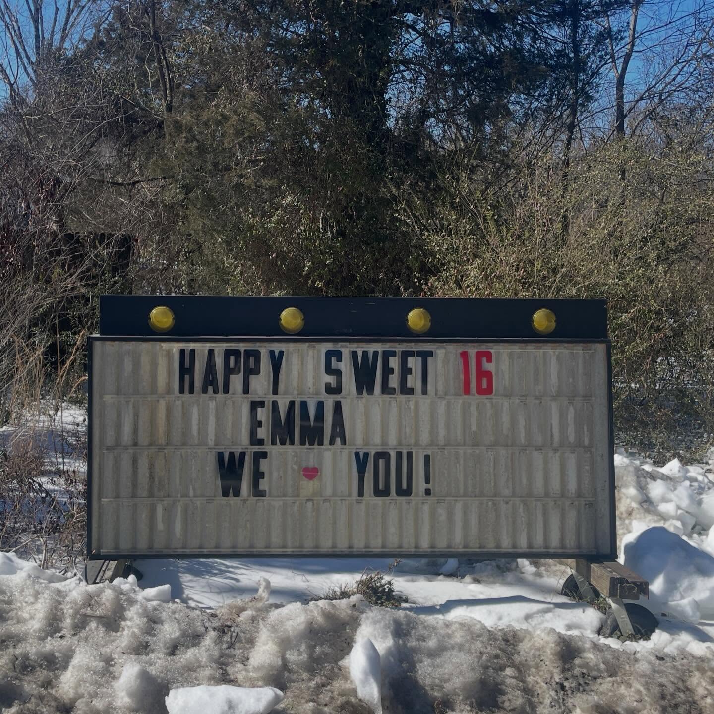 Happy Sweet 16 Emma! We all love you♥️