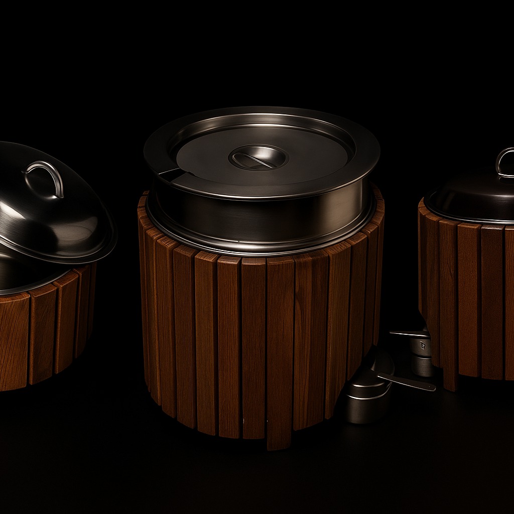 Elevate your buffet presentation with our premium teak wood chafer.
Crafted from high-quality teak and paired with a stainless steel insert, it blends natural elegance with professional performance. Designed to keep food warm while adding a sophisticated, upscale touch to catering services, hotels, and private events #Chafer #ChafingDish #FoodWarmer #BuffetSetup #CateringEquipment