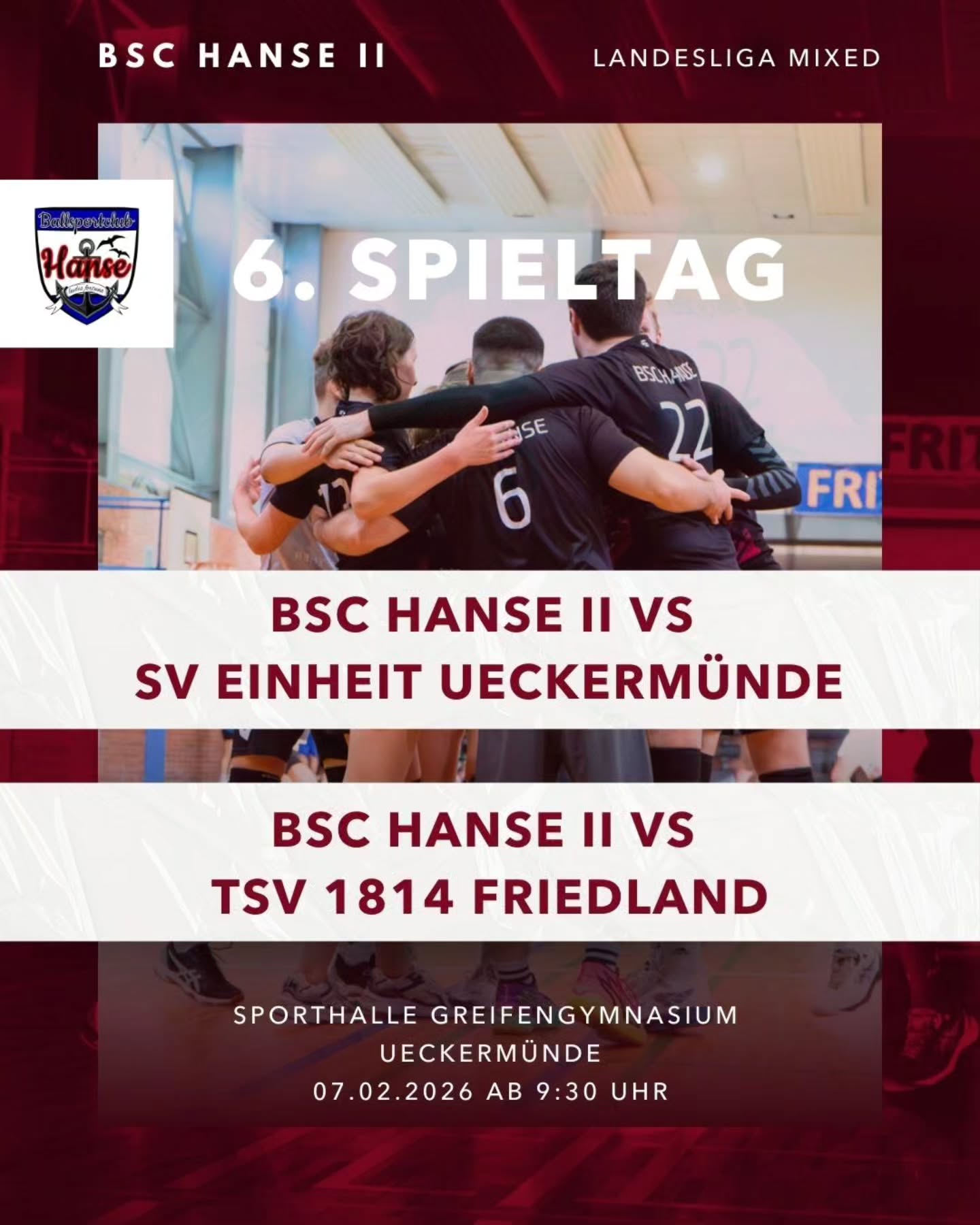 +++ Abstand halten +++
Unsere zweite will insbesondere im Spiel gegen den TSV Friedland Punkte ergattern. Durch die Spieltagsabsage von Zerrenthin, bekam der HSV drei Punkte geschenkt. Um den Klassenerhalt zu gewährleisten, müssen also Punkte her.
#LLMixed #mixedvolleyball #volleyballingreifswald #volleyballgreifswald #volleylove