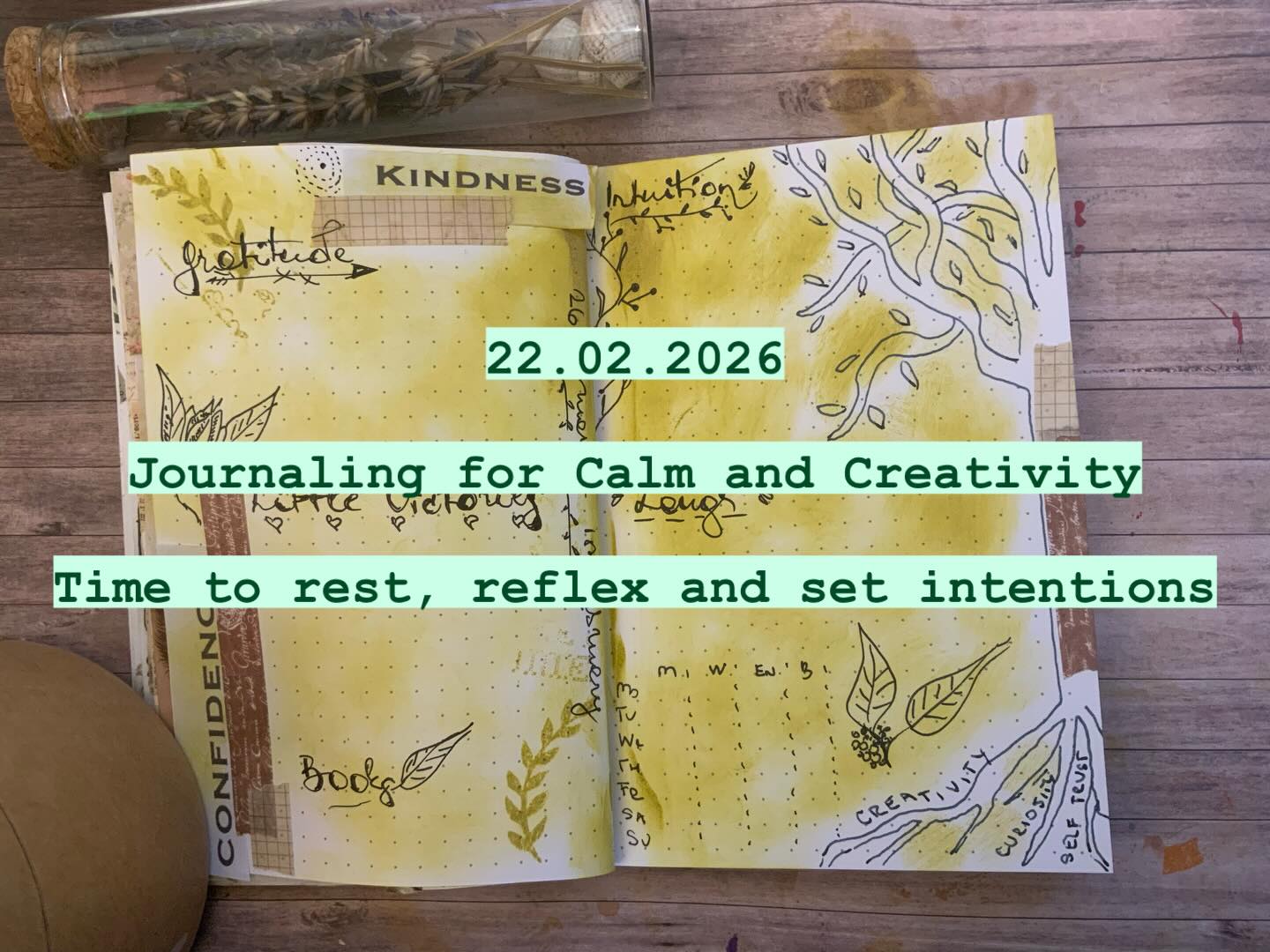 22.2. Are you feeling tired and unsure where are you heading in life? Join me for reflection, intention setting and journaling tips. Link in bio or visit Wellbeing Journaling website for more info.