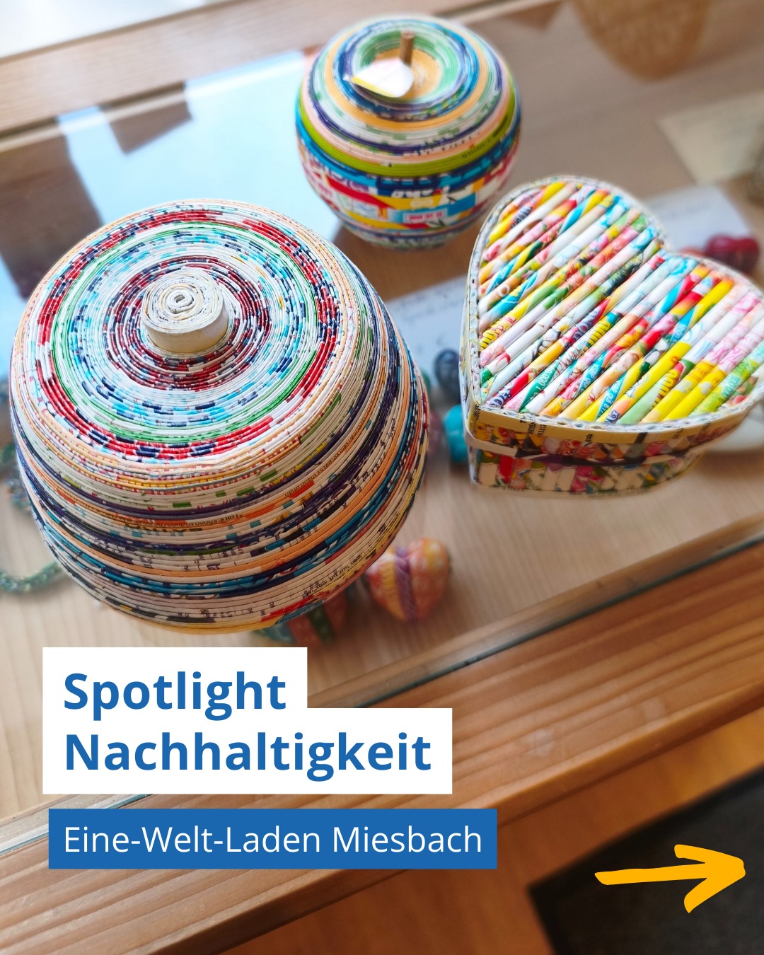 Der Eine-Welt-Laden Miesbach zeigt, wie fairer Handel und nachhaltiges Engagement vor Ort gelebt werden.
In unserem Spotlight Nachhaltigkeit stellen wir jeden Monat einen Verein oder eine Initiative aus dem Landkreis Miesbach vor. Den ausführlichen Beitrag mit weiteren Informationen und Bildern findet ihr auf unserer Website unter www.nea-mb.de.
Ihr setzt euch mit eurem Verein für Nachhaltigkeit ein und habt Lust, euer Engagement sichtbar zu machen und euch zu vernetzen? Dann meldet euch gerne bei uns.
Wir kommen vorbei, stellen ein paar Fragen, machen Fotos und veröffentlichen einen Beitrag über euch.
Schreibt uns einfach eine Direktnachricht oder eine E-Mail info@nea-mb.de.
#Nachhaltigkeit #fairerHandel #Ehrenamt #NEAvernetzt #Weltladen #EineWeltLaden