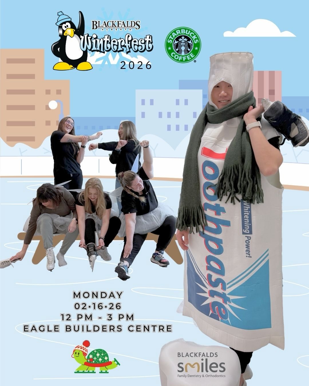 We heard the coolest place to be this Family Day is at the rink โ๏ธโธ๏ธ
Come skate a few laps with us on Monday, February 16th from 12:00โ2:30 PM! Weโll have:
๐ฅค Complimentary drinks generously donated by Starbucks Blackfalds
๐ฆท Dental goodies to keep those smiles sparkling
๐ Fun prizes up for grabs
Whether you glide gracefully or cling to the boards, weโre just here for the laughs, the lattes, and the community vibes.
See you on the ice!