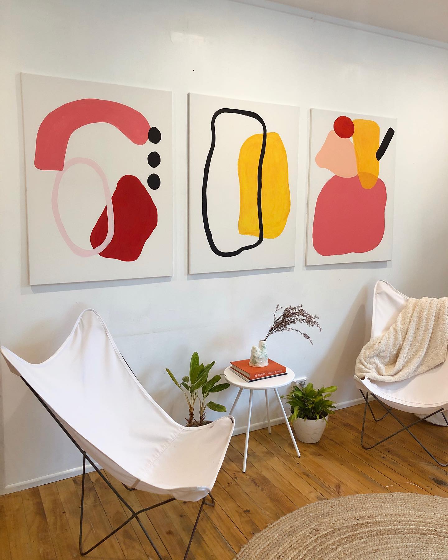 Love the warmth that these paintings add to the studio 💛 They’re also arguably the most productive thing I did during lockdown 🙃