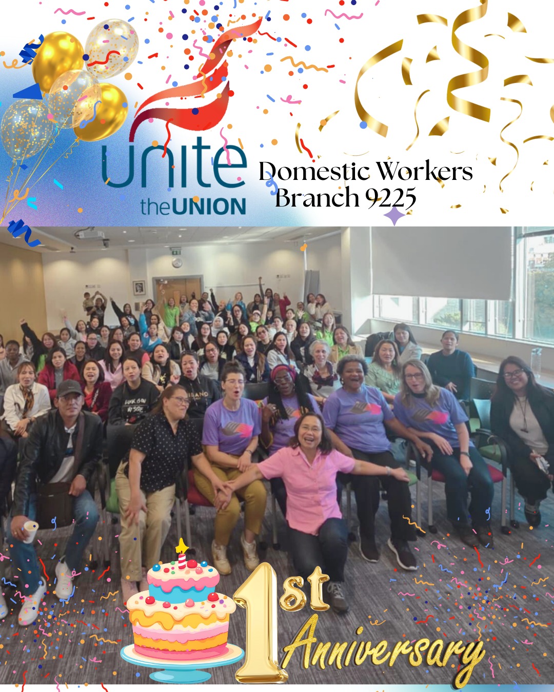 We extend our warmest congratulations to the Unite the Union – Domestic Worker Branch on its first anniversary. This milestone reflects the strength, courage, and determination of domestic workers across the UK who have organised, unionised, and claimed their rightful place within the labour movement. Our collective voice is growing, our solidarity is powerful, and our commitment to justice and dignity remains unwavering.
Domestic Workers are Workers — and together, we rise!