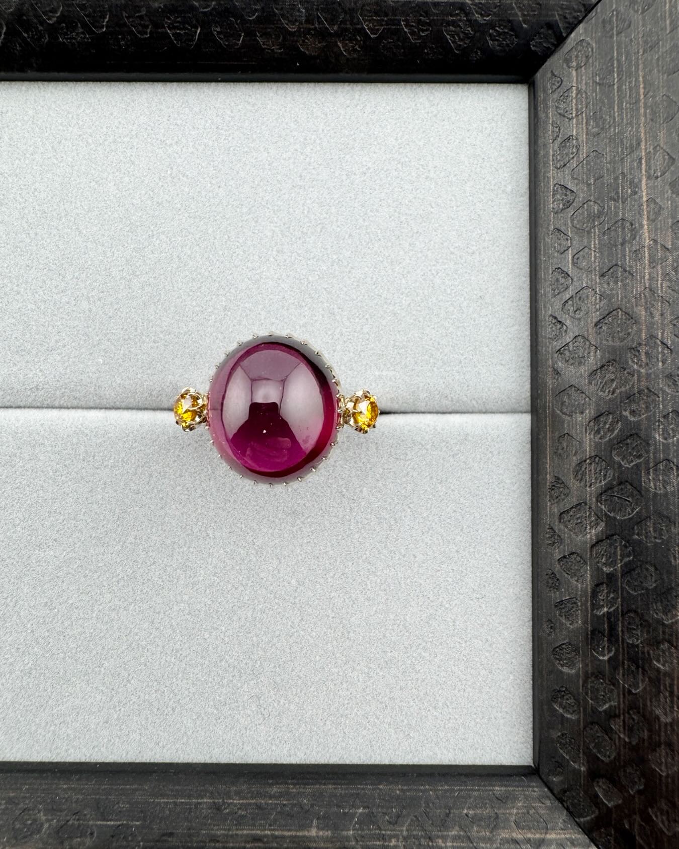 #kojimitani
#garnet
#yellowdiamond
#handmadejewelry