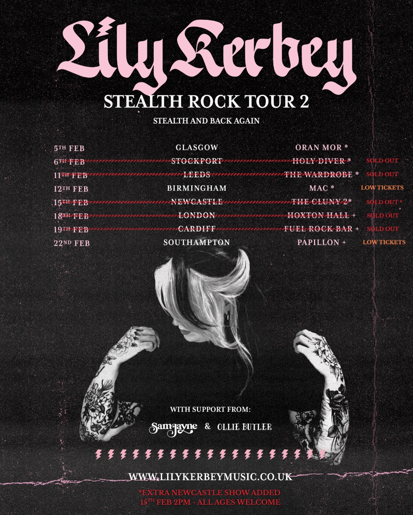 OH SHIT. 🫠 2 more shows are now sold out?! London and Cardiff are now full babyyyyyy. If you were hoping for tickets you can join the waitlist incase any come available last min due to refund requests etc 🎟️
I CAN’T BELIEVE THE FIRST SHOW IS TOMORROW. Guys, this is super exciting, I’ve sold more than double the amount of tickets of last year’s tour. The venues are bigger and the merch is better and it’s just gonna be reaallllll fun 🤘🏼
Which show will I see you at? Come say hiiiiiiii 💕