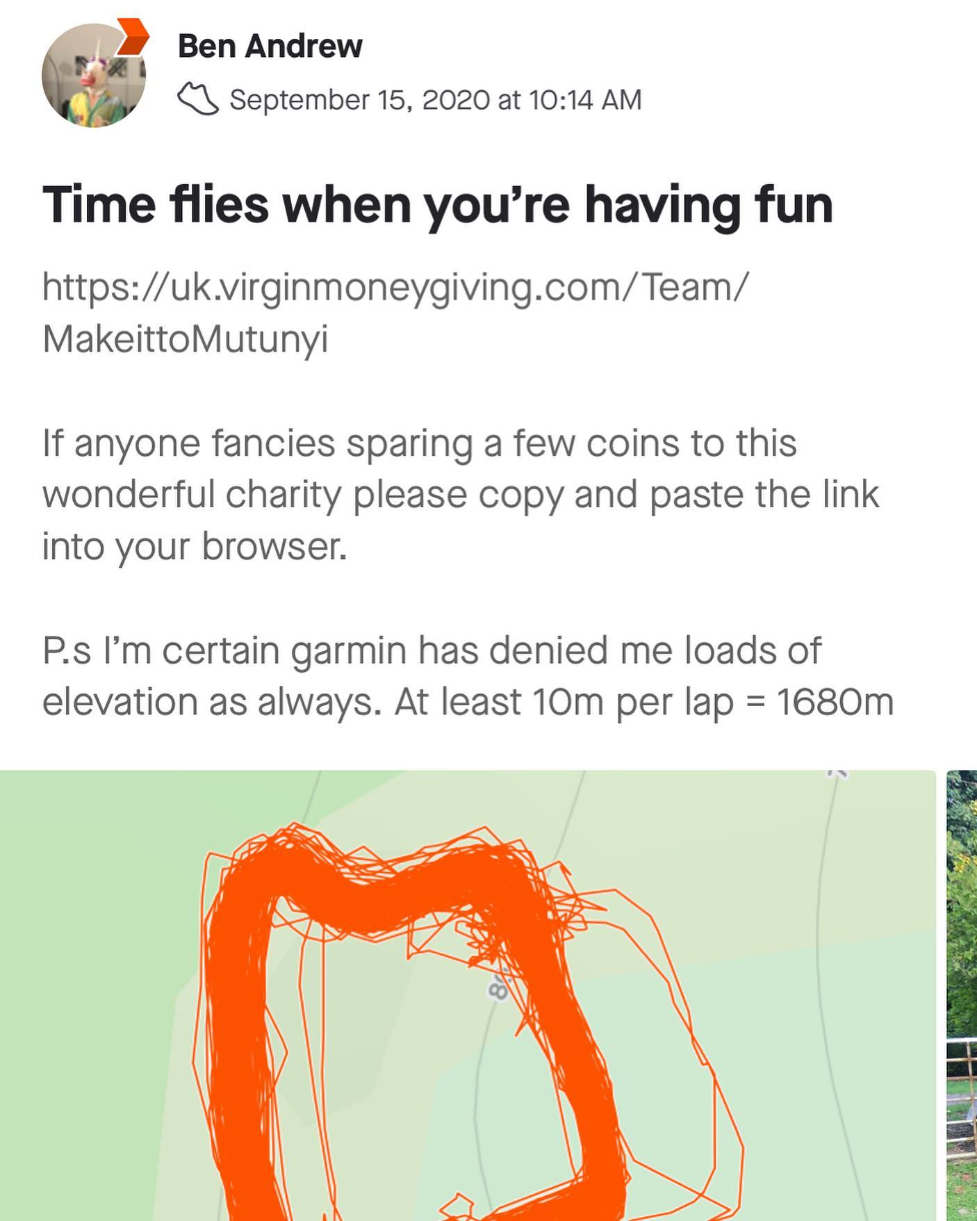 WHAT!?! Only @bandy_1991 would be stuck in isolation and complete a COVID-19 friendly marathon in his garden! If this doesnโt deserve some donations I donโt know what does....! ๐ฐThank you!