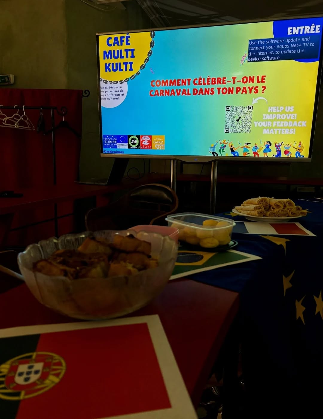 Le Carnaval dans le monde
Aujourd’hui, au Café Multi Kulti, le Portugal, le Brésil et la France ont partagé leurs cultures, leurs traditions et l’esprit festif du Carnaval 🇵🇹🇧🇷🇫🇷
Fêtes-tu le Carnaval dans ton pays ? Comment ?