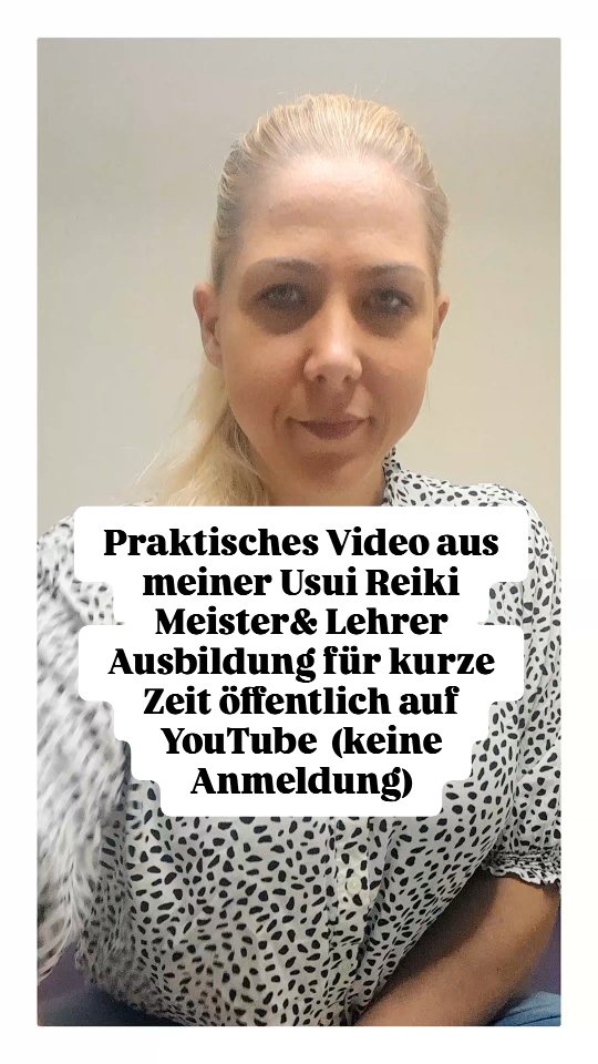 Ich habe mich entschieden, für kurze Zeit ein praktisches Video aus meiner Usui Reiki Meister- & Lehrer Ausbildung öffentlich mit euch zu teilen – ohne Anmeldung, frei zugänglich auf meinem YouTube-Kanal.
Normalerweise ist dieses Video nur für meine Schülerinnen bestimmt.
Reiki zu lernen ist nicht schwer.
Reiki in der Tiefe zu erleben und wirklich zu erfahren, braucht Zeit, Übung und einen offenen Geist.
Alle meine Ausbildungen erstrecken sich über einen längeren Zeitraum, damit meine Schülerinnen genau diese Tiefe erfahren und ihren eigenen Weg mit Reiki wachsen lassen können.
Wenn du dich für Reiki interessierst oder wenn deine Ausbildung vielleicht schon eine Weile zurückliegt, kann dich dieses Video vielleicht inspirieren und an deine eigene Praxis erinnern.
Du kannst es dir exklusiv für kurze Zeit auf meinem YouTube-Kanal ansehen 🤍
Wenn ich dir den Link schicken darf, kommentiere gerne „Reiki“
oder besuche direkt meinen YouTube-Kanal.
#reiki #reikilernen #reikierfahren #usuireiki #reikiausbildung