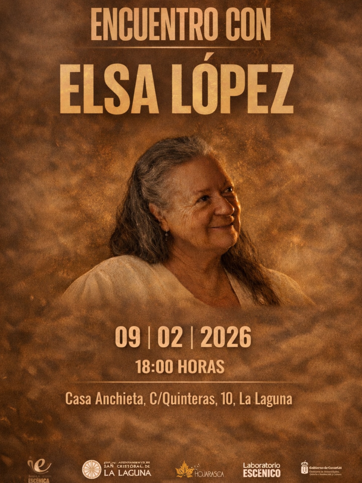 📚 ENCUENTRO
La escritora palmera, poeta y narradora Elsa López, una de las voces más destacadas de la literatura canaria contemporánea, ofrecerá una charla-coloquio, “El regreso a la inocencia” 💫
Con una amplia trayectoria literaria y una profunda vinculación con la isla de La Palma, su obra ha sido reconocida con numerosos galardones y se caracteriza por una mirada íntima y reflexiva sobre la memoria, la identidad y la emoción humana🫂
✍️Toma nota:
📅 Lunes 9 de febrero
🕕 18:00h
📍 Casa Anchieta
🎟️ Entrada gratuita hasta completar aforo
¡Te esperamos!
🤝Colaboran:
@lalagunaayto
@lalagunacultura
@adrian.del.castillo