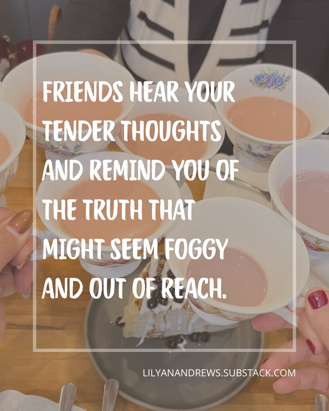 Valentineās Day is coming up and it will look different whether youāre single, dating, or married. But one thing that remains the same is the love you find in friendships!
Send this to your dearest friends and let them know how special they are to you ā¤ļøš©·
To read the entire newsletter, head over to my Substack page.