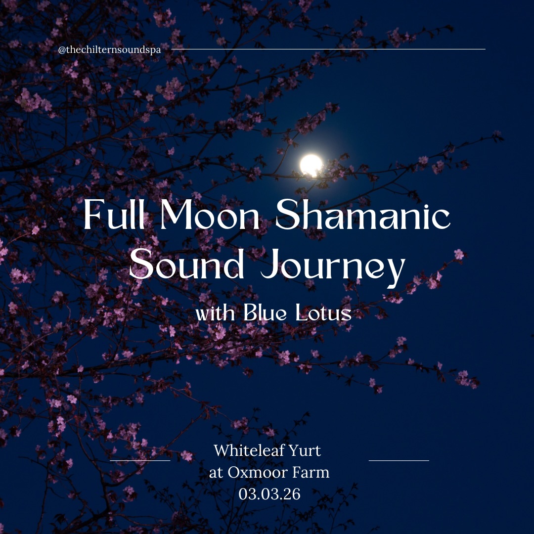 Time for some moon magic, join us under the full moon of renewal & quiet awakening, to journey inward through the heartbeat of the shamanic drum & the gentle, heart-opening Blue Lotus tea.
Allowing the sound vibrations to support the letting go of old patterns, making space for small, meaningful shifts that plant seeds for spring. Meeting your guides and power animals to support your journey towards insight.
Full Moon Shamanic Sound Journey with Blue Lotus
Tue 03 Mar | @whiteleafyurt at @oxmoorfarm
Last few spaces 💜🤍
Book via link in bio
#shamanicjourney #amersham #soundhealing #shamanicdrum #buckinghamshire