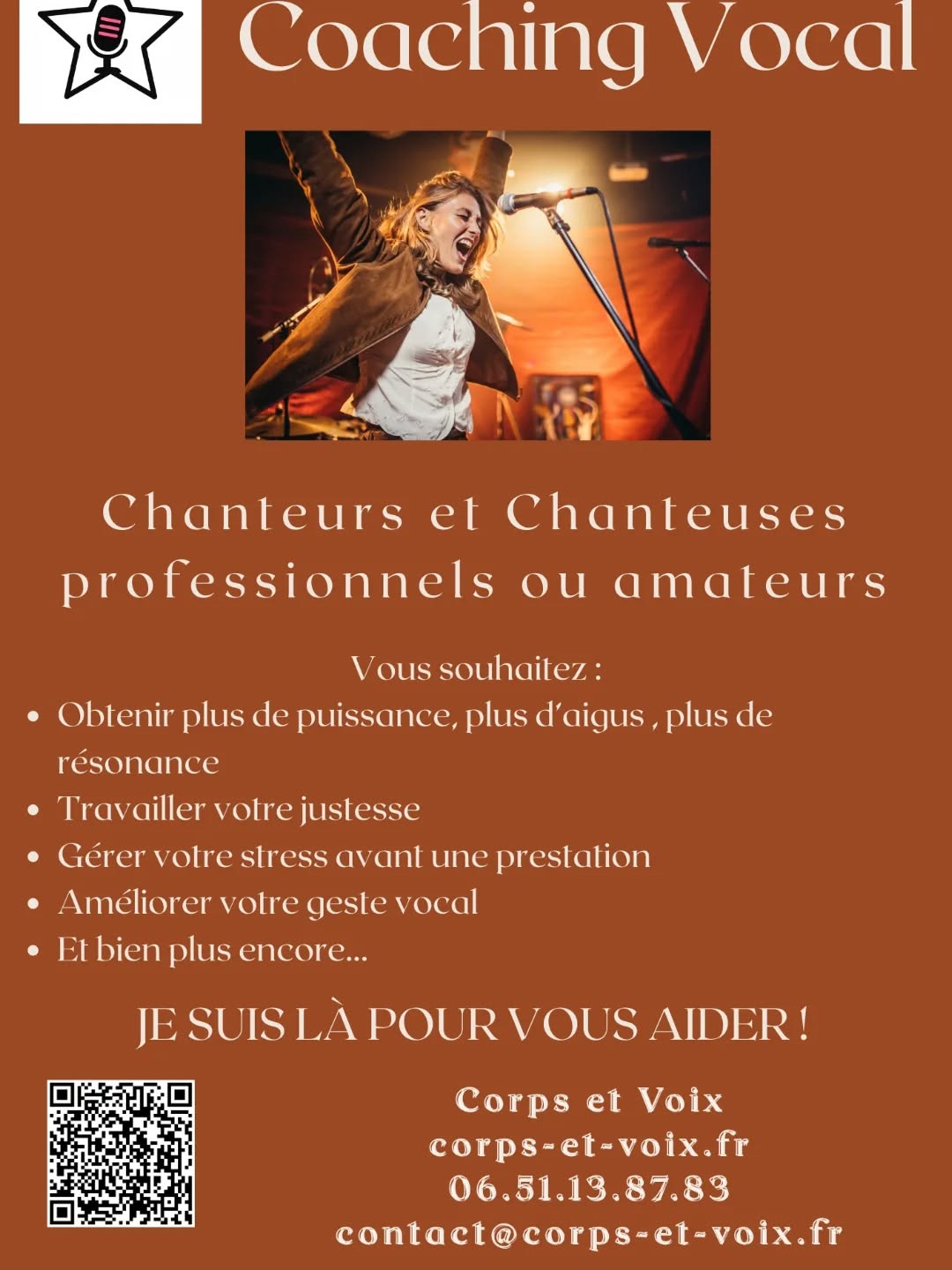 Votre voix plafonne ? Et si on brisait vos limites ? 🎤
Vous avez l'impression de forcer dès que vous montez dans les aigus ? Votre voix manque de corps ?
Chanter, ce n’est pas juste une question de talent, c’est une question de geste vocal.
Mon rôle est de vous aider à :
🚀 Gagner en puissance et en résonance sans vous fatiguer.
🏔️ Atteindre des aigus fluides et maîtrisés.
🎯 Affiner votre justesse
🧘 Gérer votre stress pour transformer votre trac en énergie scénique.
On passe au niveau supérieur ? Contactez-moi en MP pour un bilan vocal !
#CoachingVocal #Chant #TechniqueVocale #Chanteur #Performance
