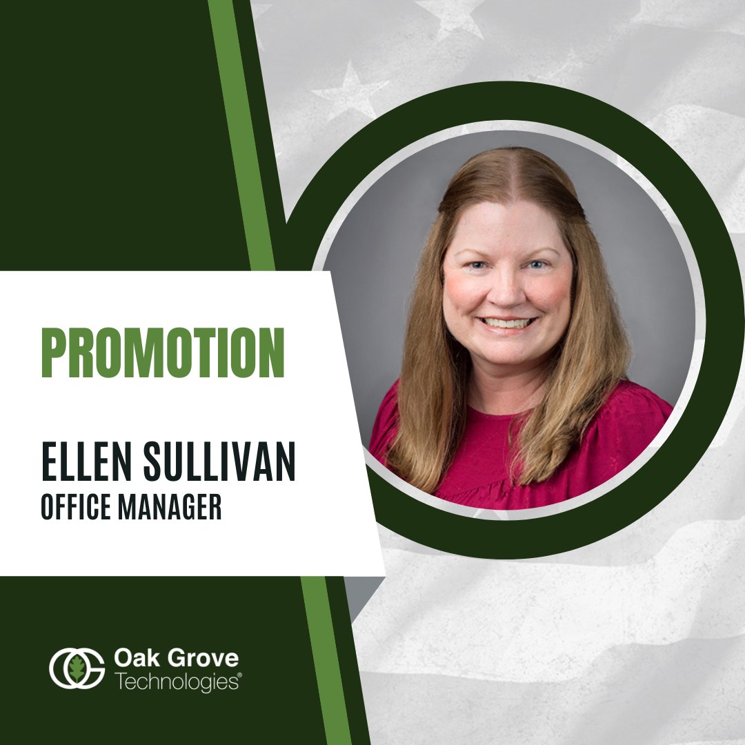 Weโre excited to continue our Employee Spotlight series by celebrating the incredible talent at Oak Grove Technologies. Today, weโre proud to recognize Ellen Sullivan on her well-deserved promotion to Office Manager!
Congrats Ellen!
#OakGroveTechnologies #OurServiceContinues #EmployeeSpotlight #CelebratingSuccess #CareerGrowth #Promotion