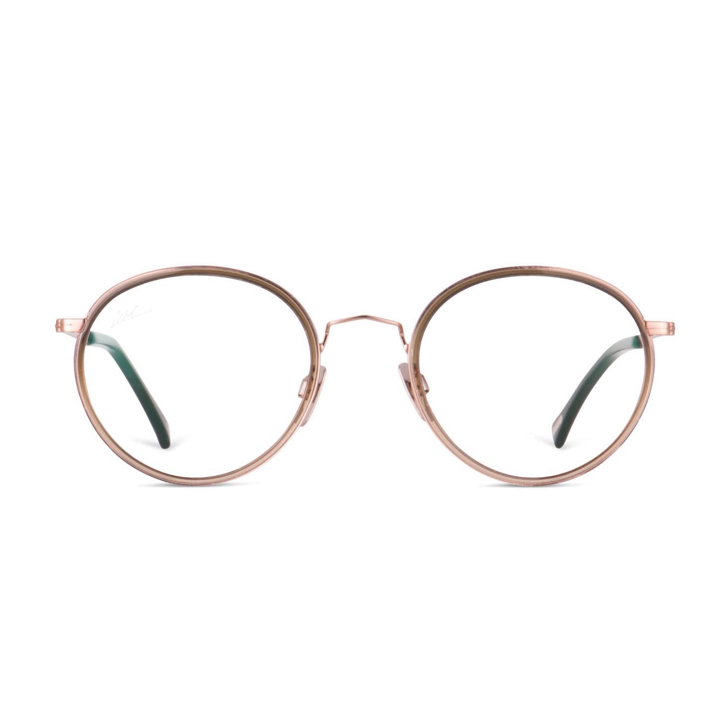 One of our beloved classics. „The Torbay“ feat. roségold and olive graded acetate.