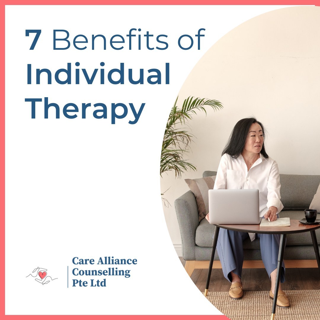 Individual therapy offers numerous benefits:
1. Tailored Support: Custom guidance for personal challenges.
2. Safe Space: Explore emotions freely.
3. Improved Coping: Tools for anxiety, depression, and stress.
4. Self-Awareness: Insights for personal growth.
5. Stronger Relationships: Skills for healthier interactions.
6. Emotional Control: Increased resilience.
7. Life Quality: Overall enhancements through therapy.
To book an appointment, visit - https://www.carealliancecounselling.com/contact-us
#TherapyBenefits #MentalHealthSupport #SelfAwareness #EmotionalWellbeing #PersonalGrowth