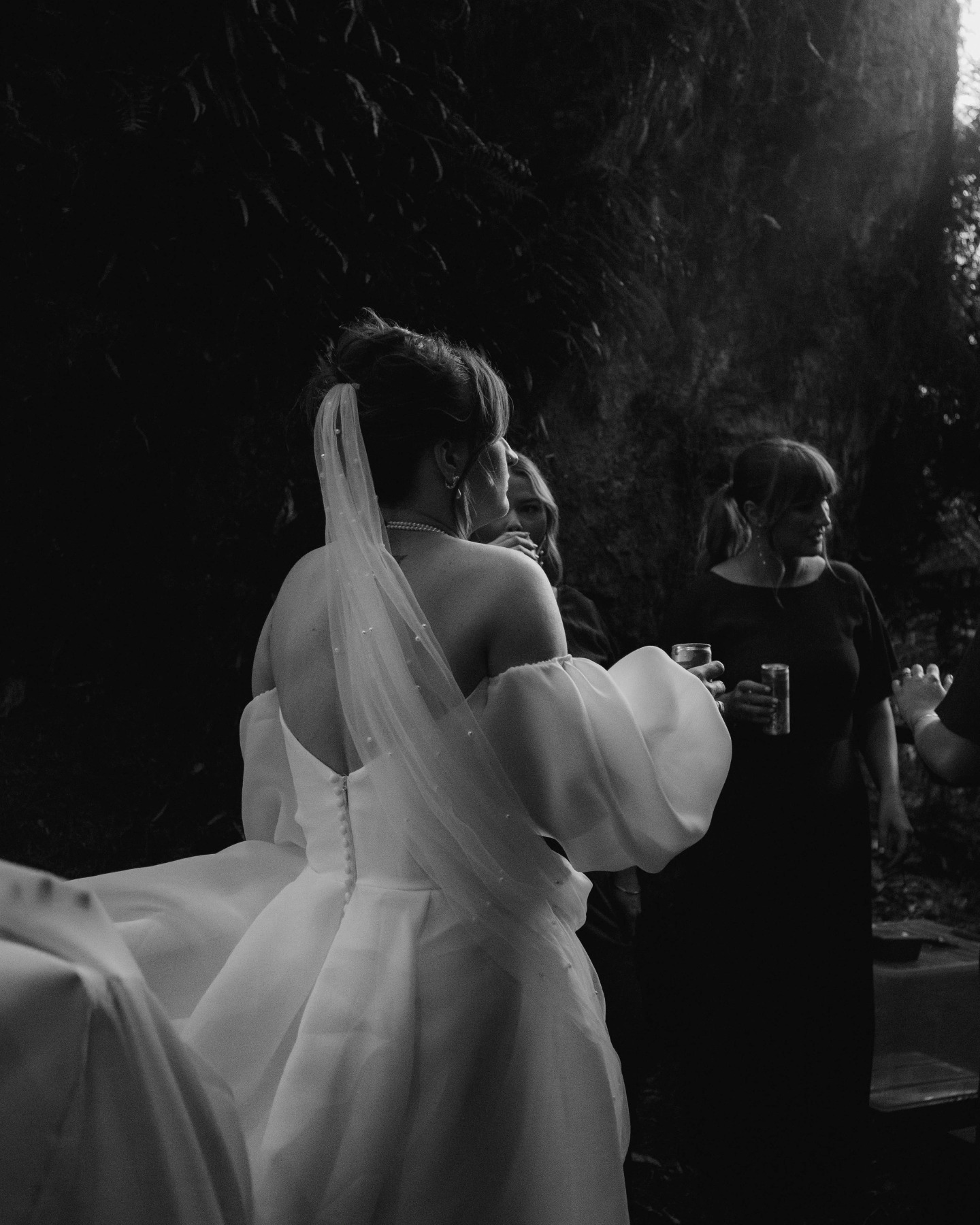 Sneaking away to a hollow in a hill is the perfect place for a quick wedding break, especially when it's paired with wine and snacks!